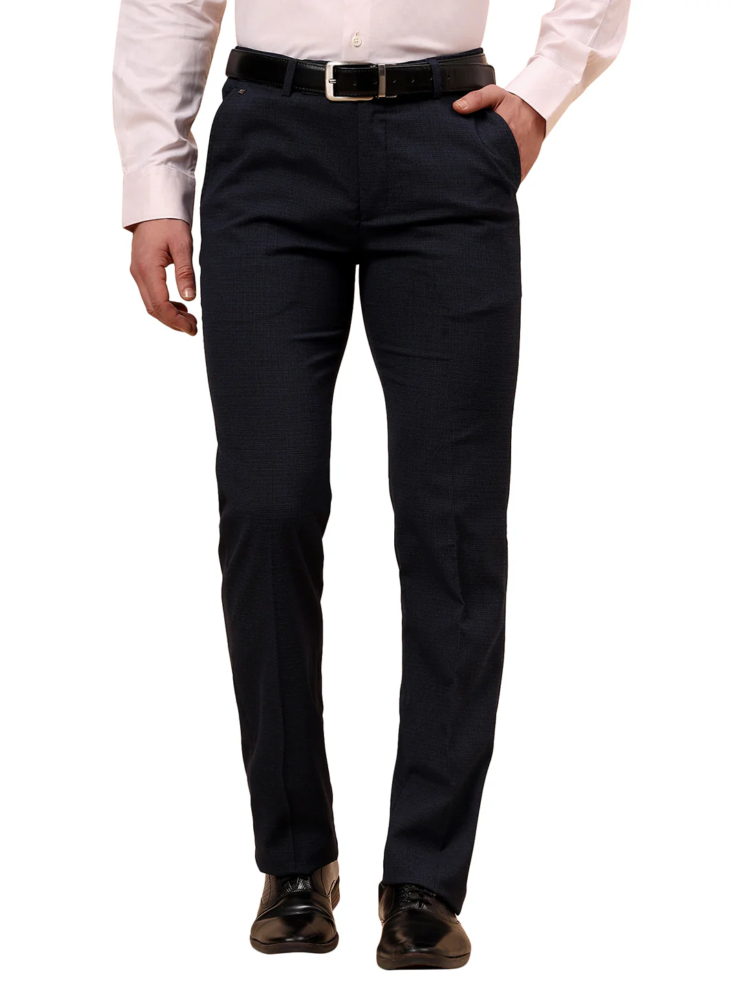 Formal Trouser for Men | Breathable & Soft with Color Fastness Regular Fit Poly Viscose Fabric Solid Pattern Hook & Eye Closure - Image 8