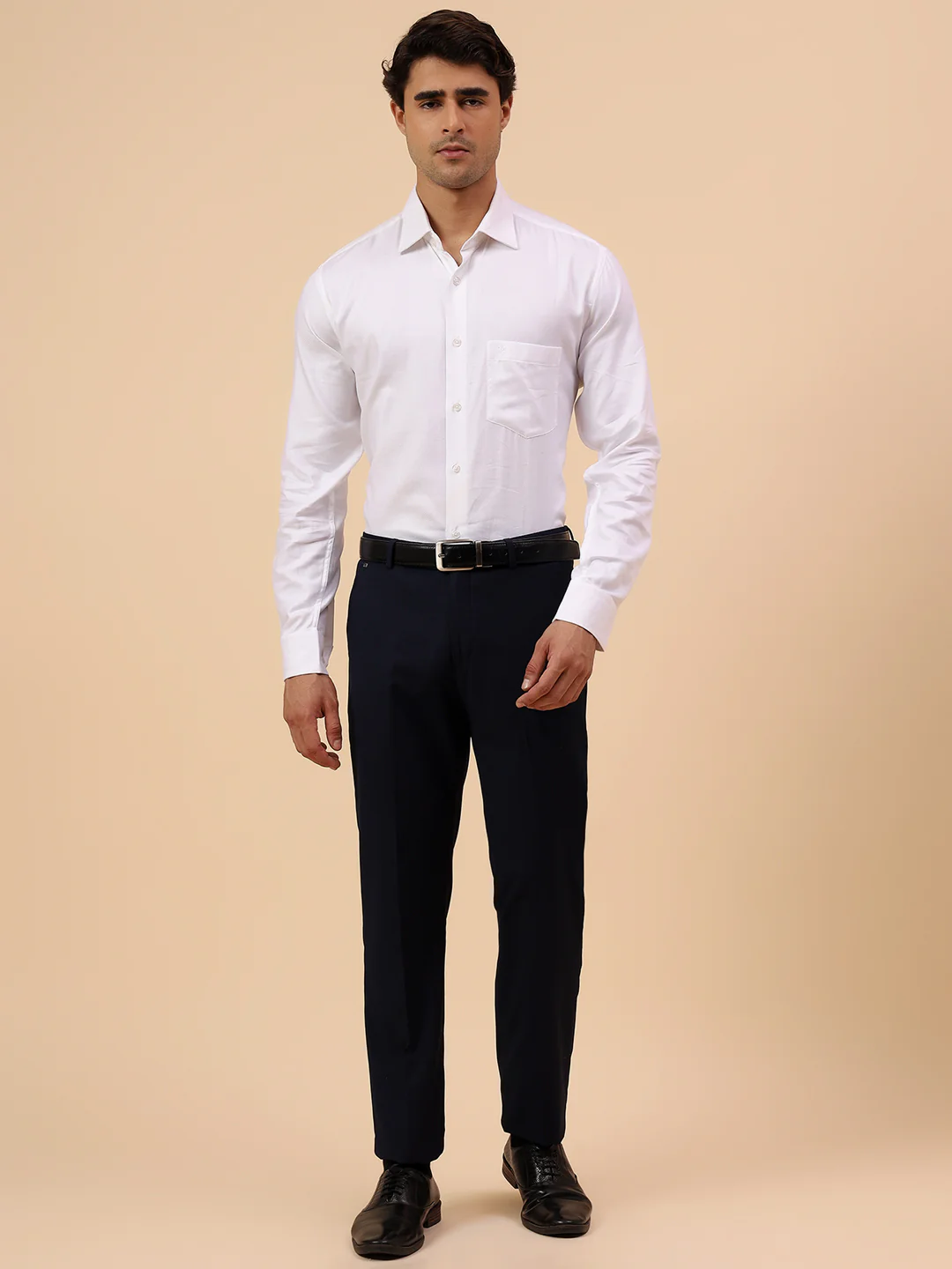 Formal Trouser for Men | Breathable & Soft with Color Fastness Regular Fit Terry Rayon Fabric Solid Pattern Hook & Eye Closure - Image 8