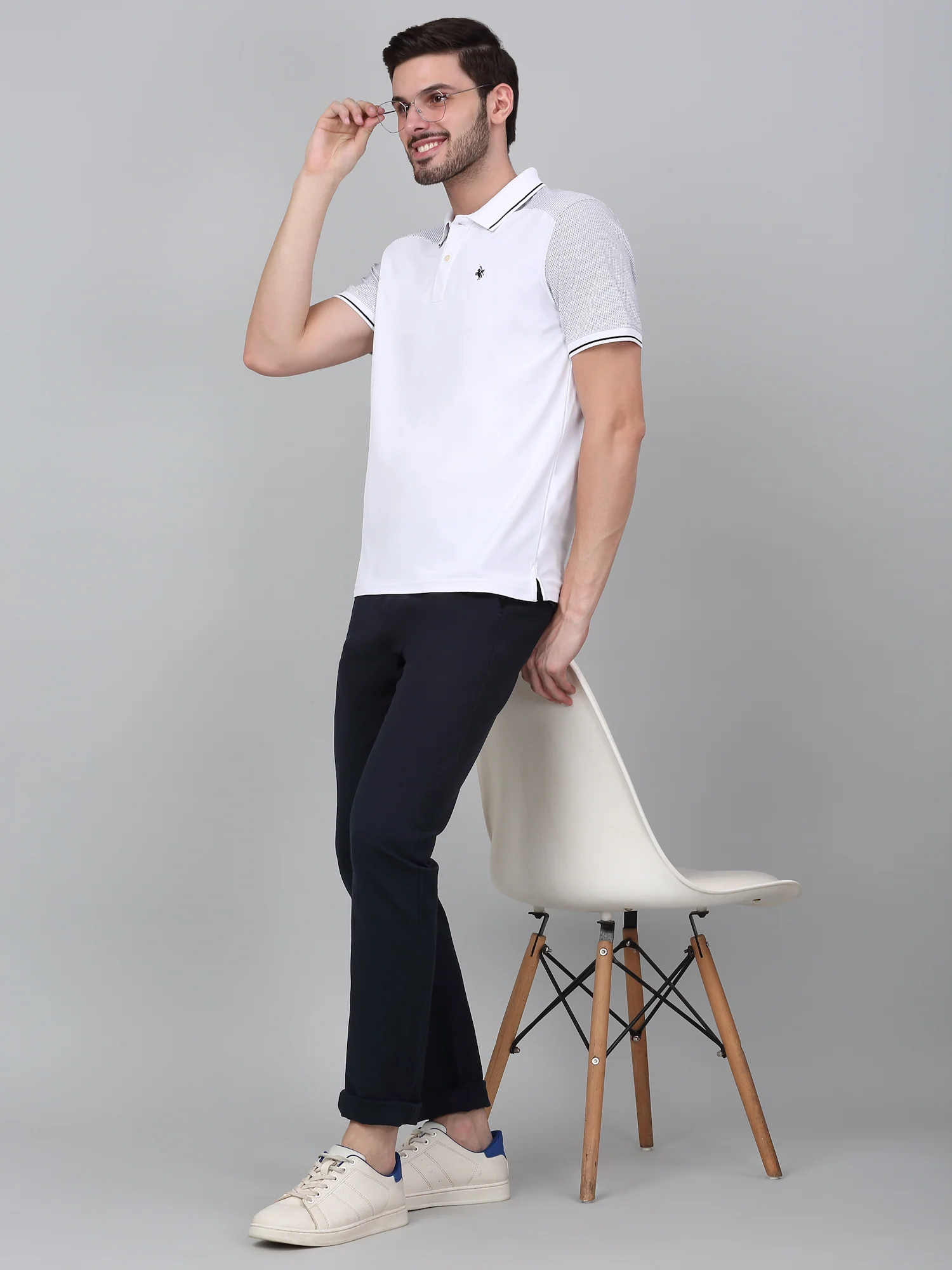 Casual Trouser for Men | Breathable & Soft with Color Fastness Regular Fit Cotton Blend Fabric Solid Pattern Button Closure - Image 6