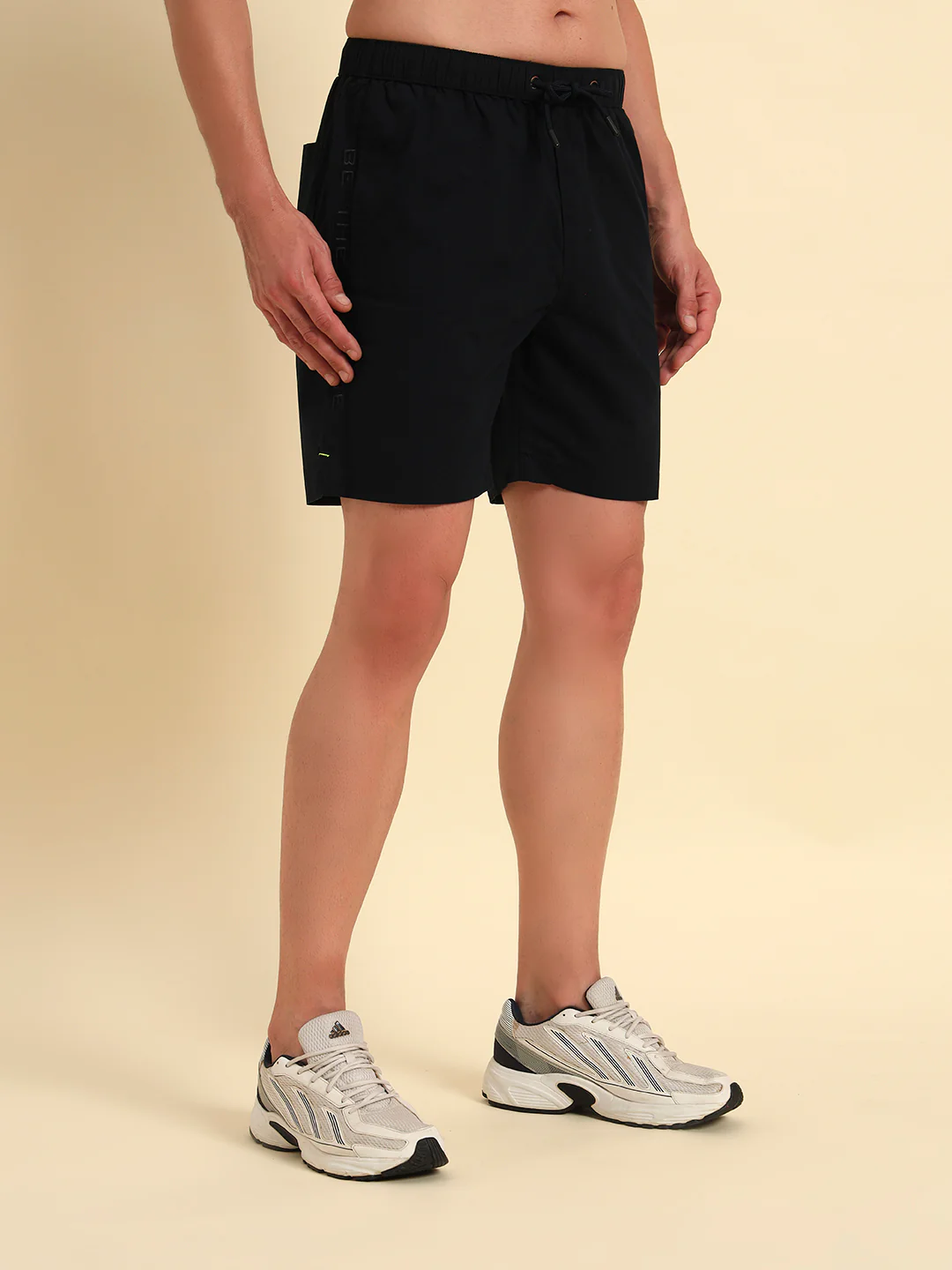 Men's Navy Blue Solid Regular Fit Casual Bermuda - Image 2