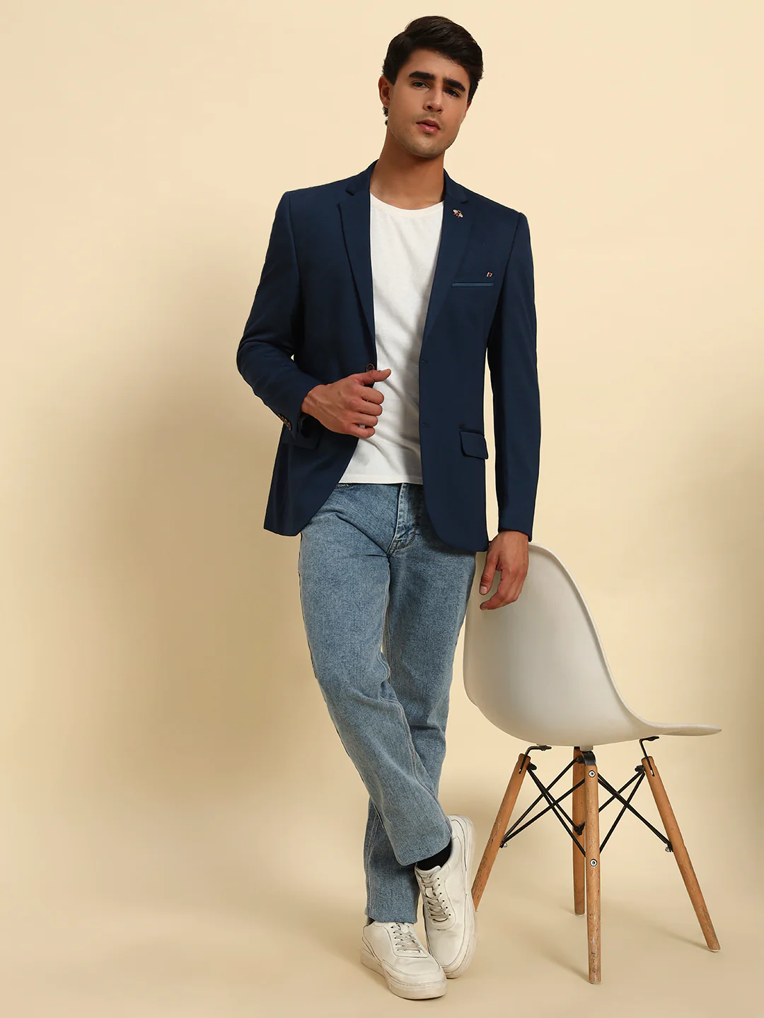 Blazer for Men | Premium Casual Blazer Slim Fit Notched Collar Terry Rayon Fabric Solid Pattern - Image 10
