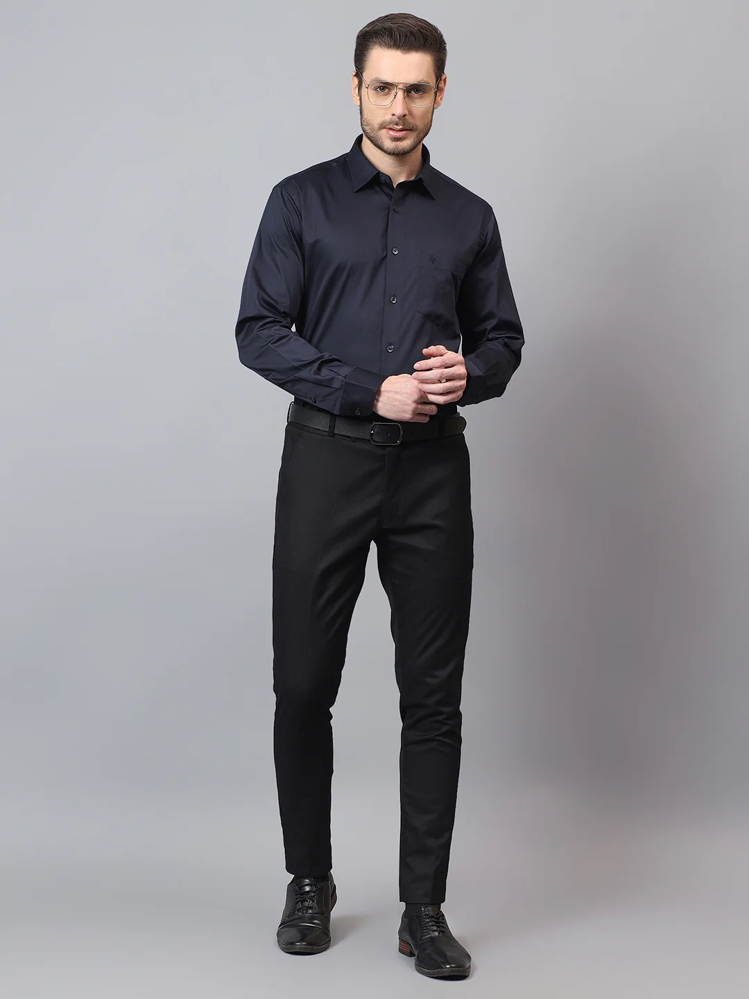 Formal Shirt for Men l Breathable & Soft with Color Fastness Regular Fit Spread Collar Neck Cotton Fabric Solid Pattern - Image 4