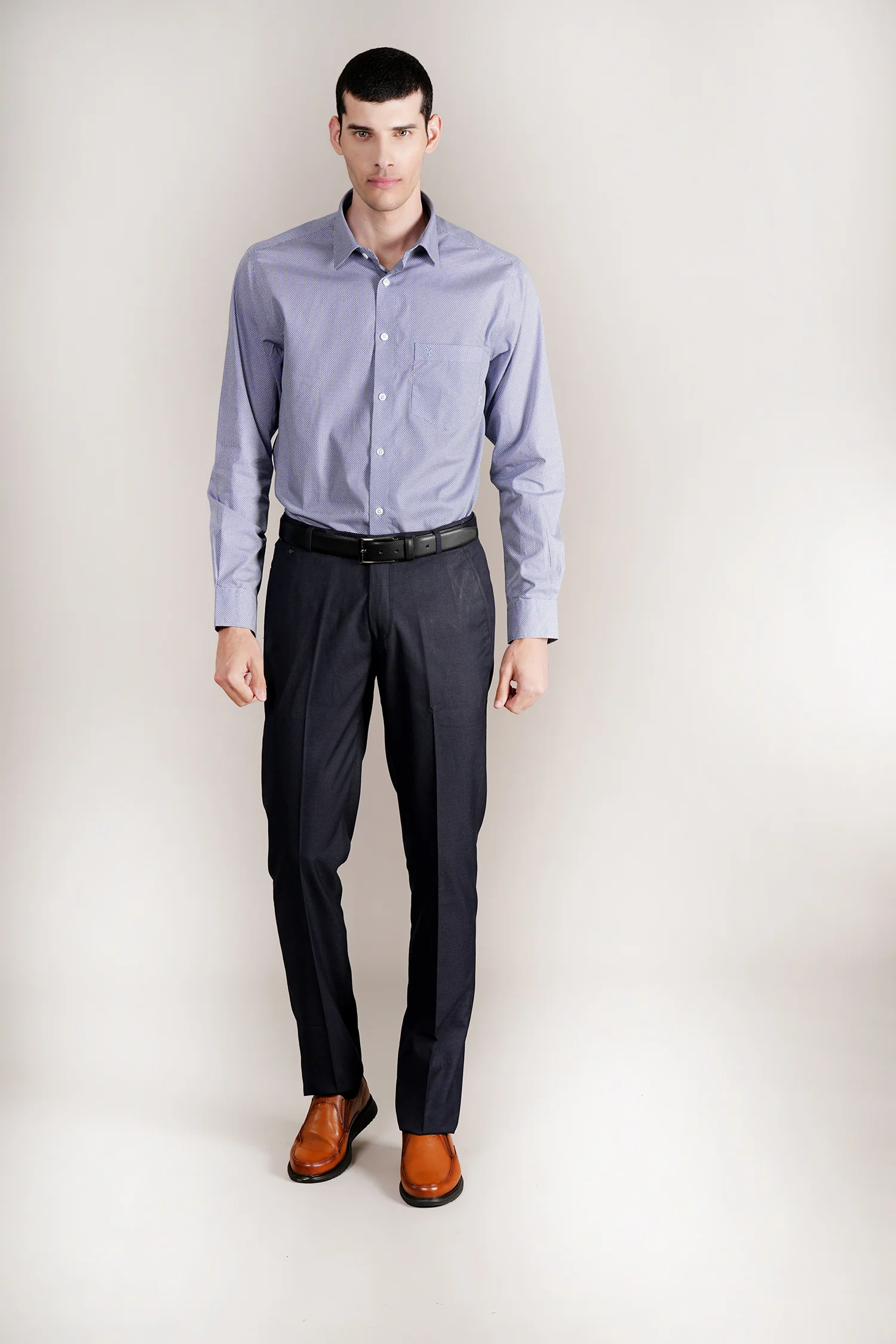Formal Shirt for Men l Breathable & Soft with Color Fastness Regular Fit Spread Collar Neck Cotton Fabric Printed Pattern - Image 2