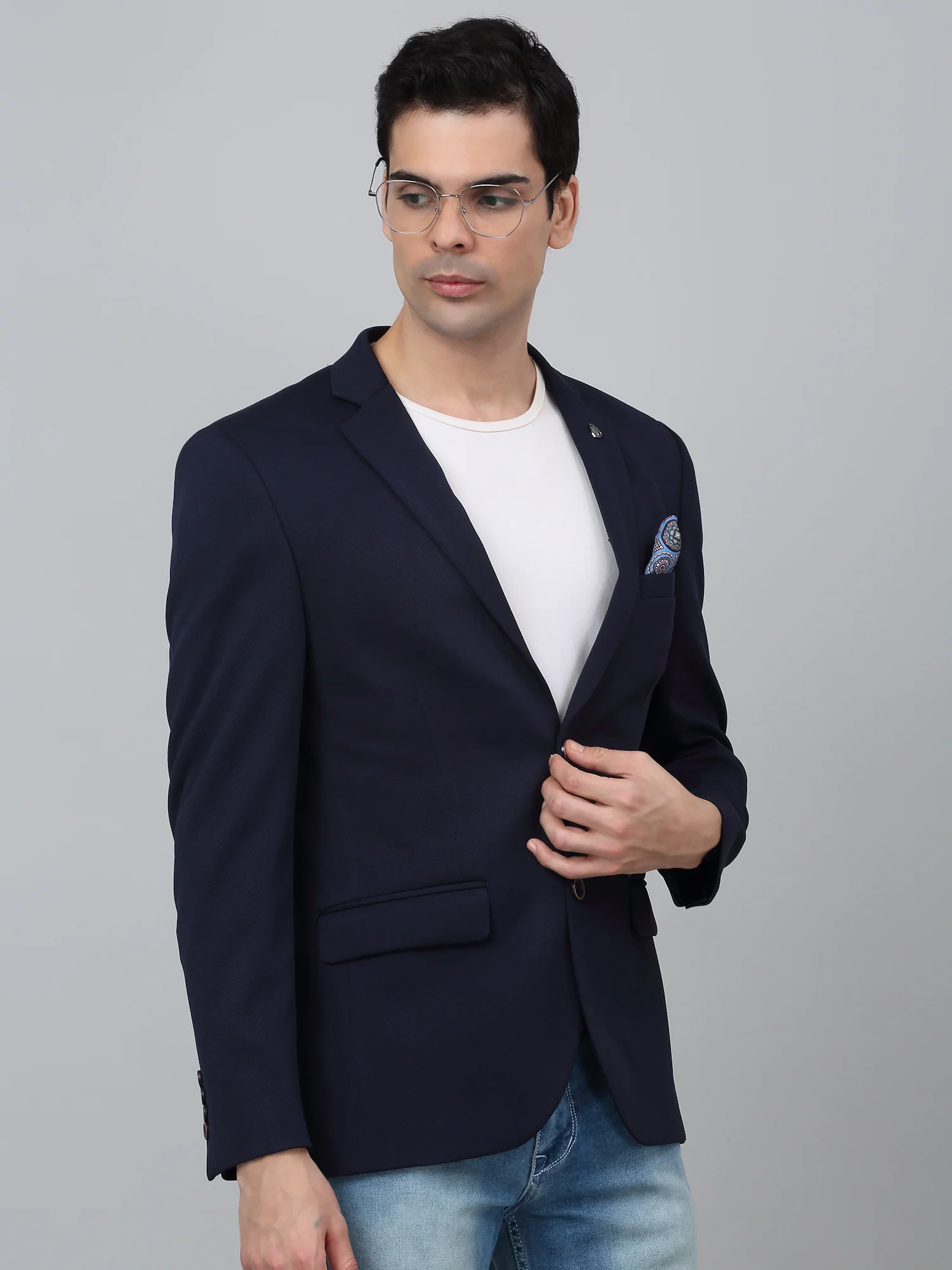 Blazer for Men | Premium Casual Blazer Slim Fit Notched Collar Polyester Fabric Solid Pattern - Image 5