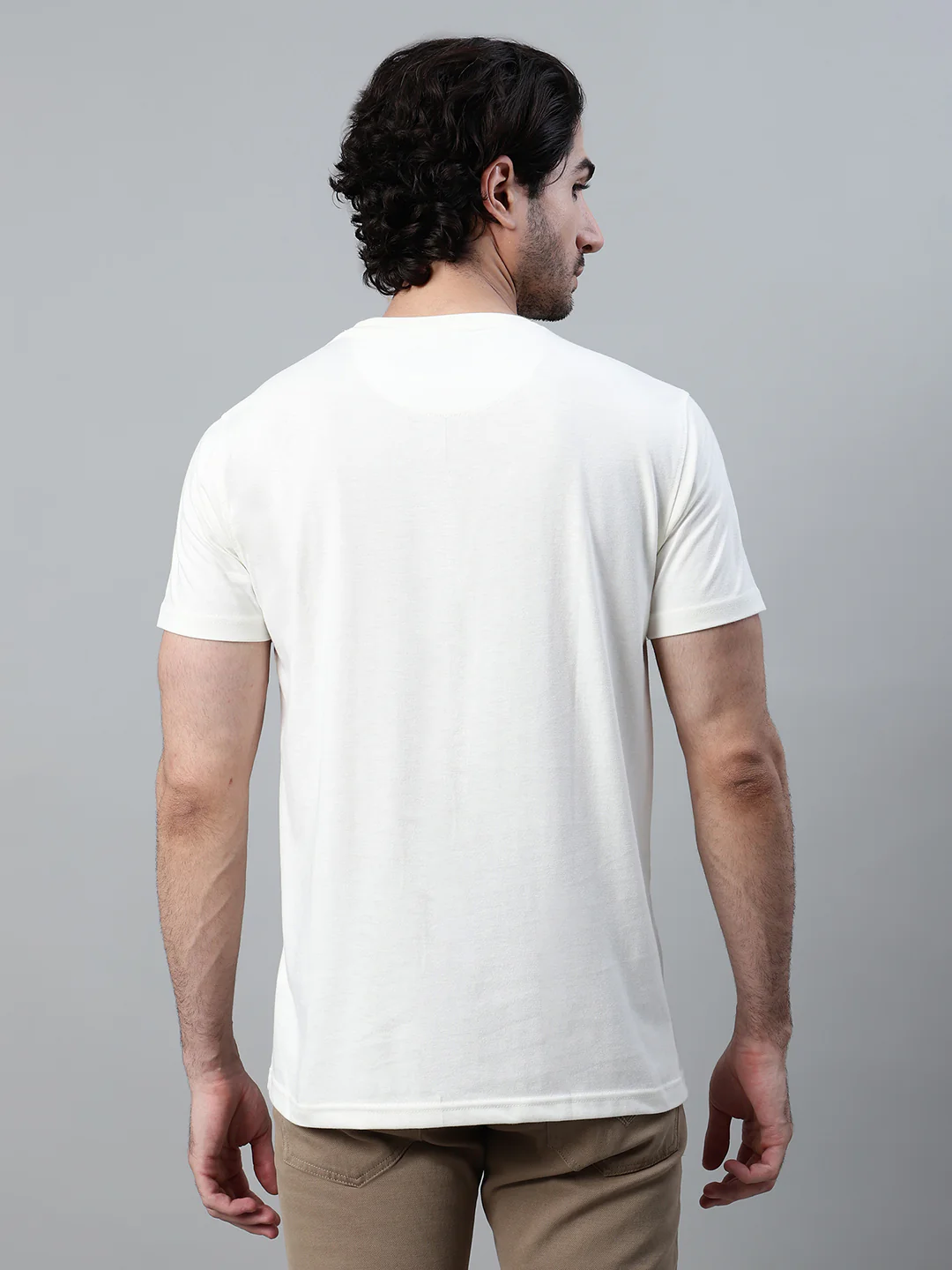 T-Shirt for Men | Breathable & Soft with Color Fastness Regular Fit Round Neck Poly Cotton Fabric Printed Pattern - Image 2