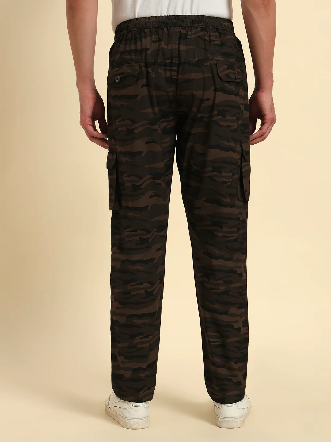 Men's Olive Green Printed Regular Fit Lower - Image 3
