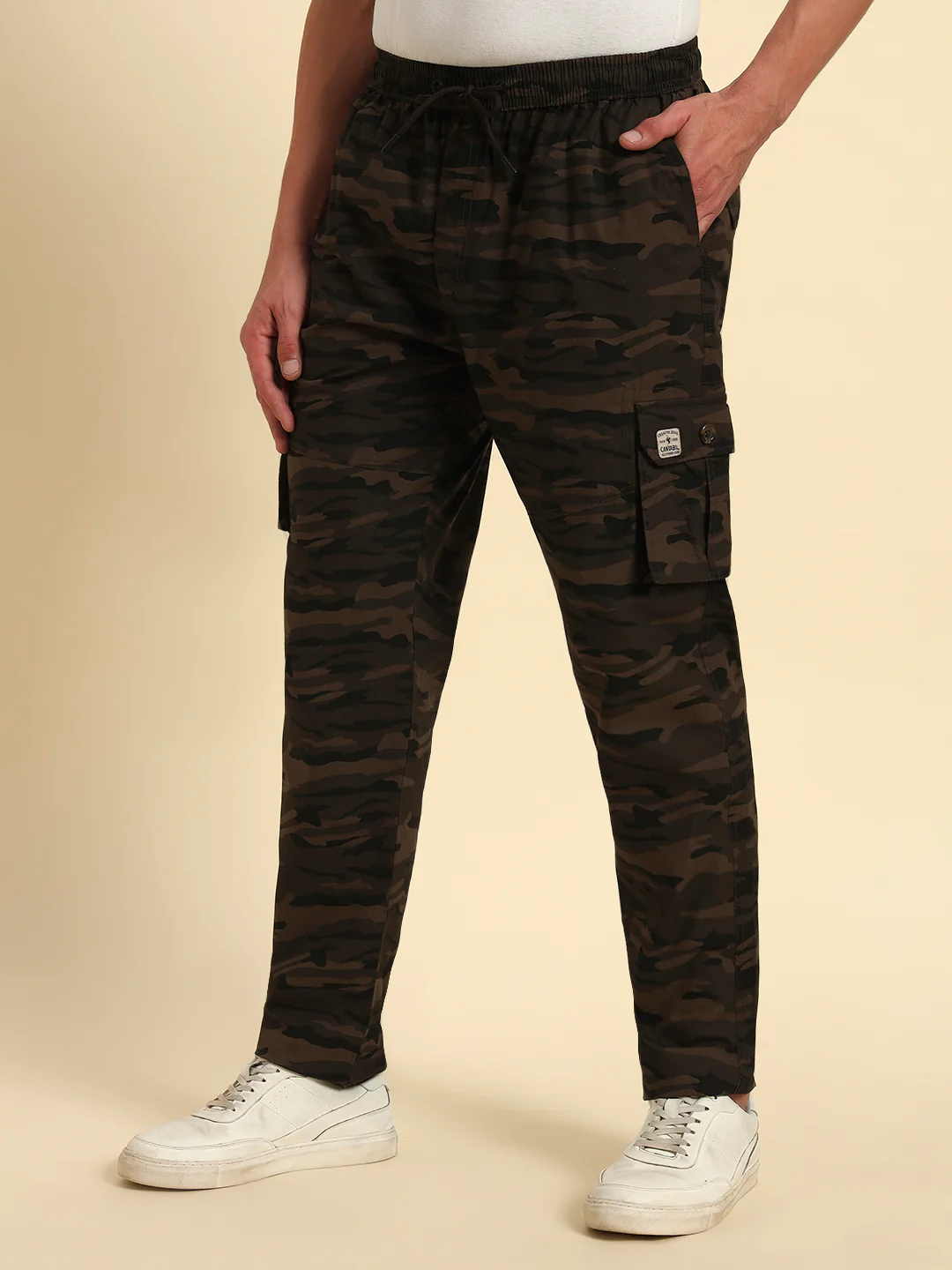 Men's Olive Green Printed Regular Fit Lower - Image 6