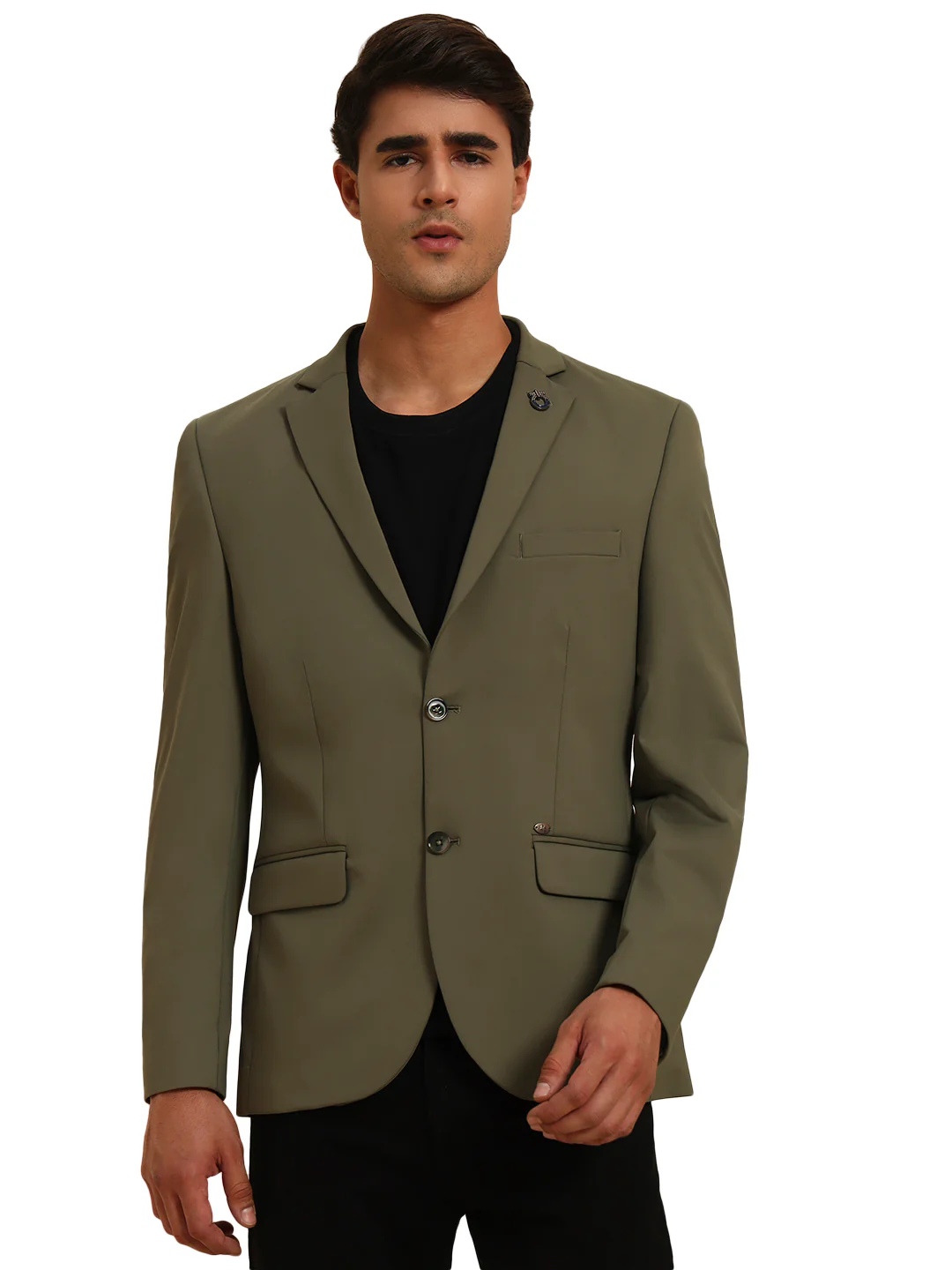 Blazer for Men | Premium Casual Blazer Slim Fit Notched Collar Polyester Fabric Solid Pattern - Image 4