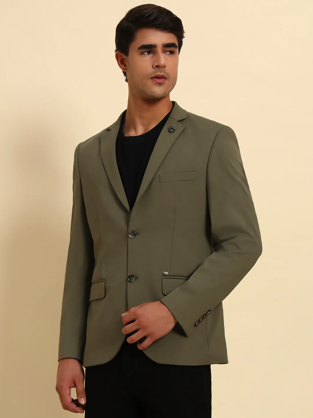 Blazer for Men | Premium Casual Blazer Slim Fit Notched Collar Polyester Fabric Solid Pattern - Image 7