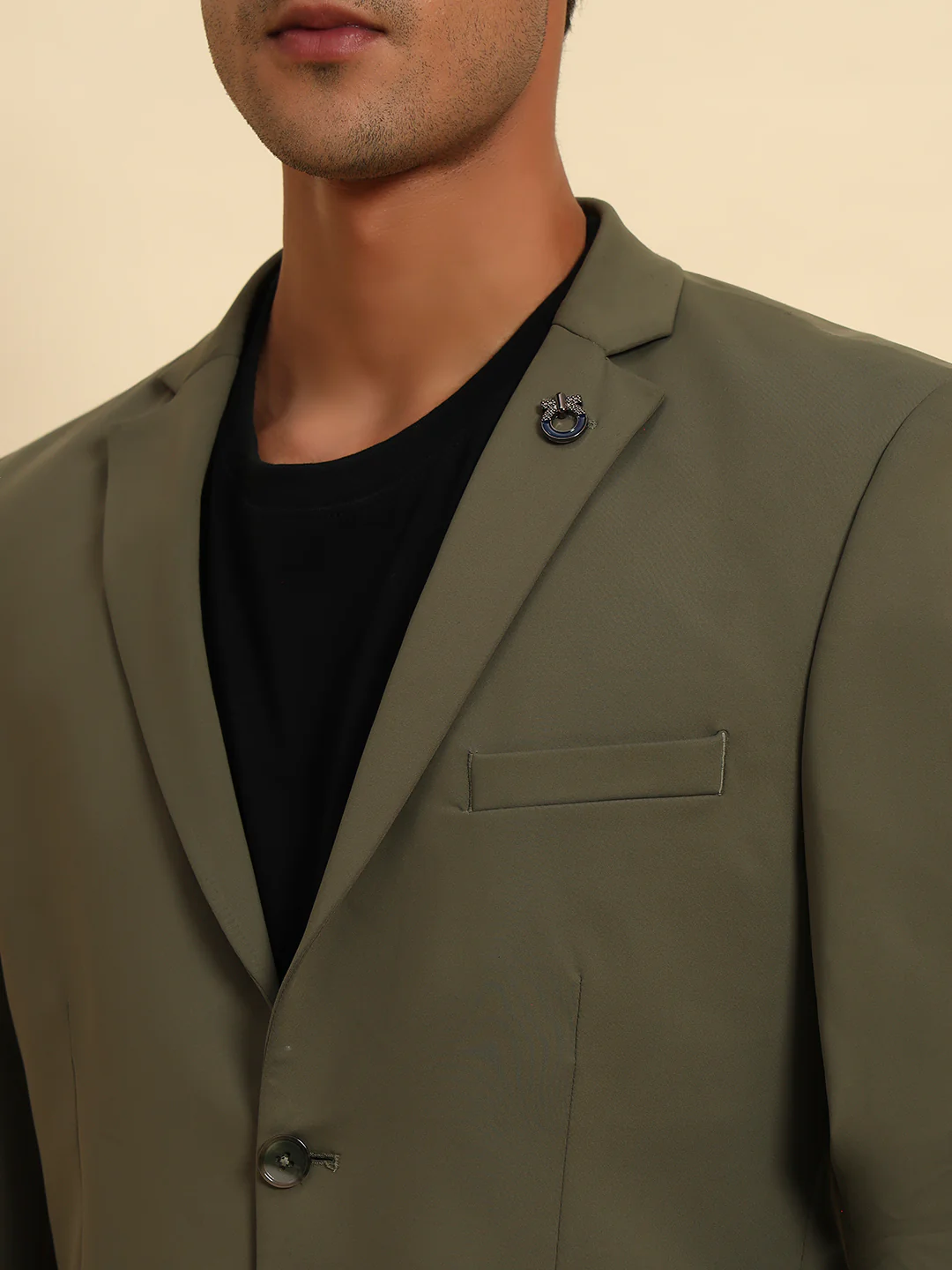 Blazer for Men | Premium Casual Blazer Slim Fit Notched Collar Polyester Fabric Solid Pattern - Image 8