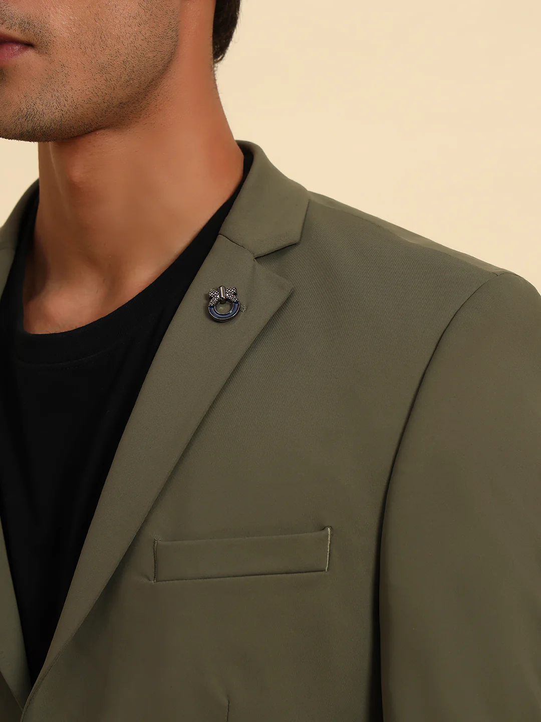 Blazer for Men | Premium Casual Blazer Slim Fit Notched Collar Polyester Fabric Solid Pattern - Image 9