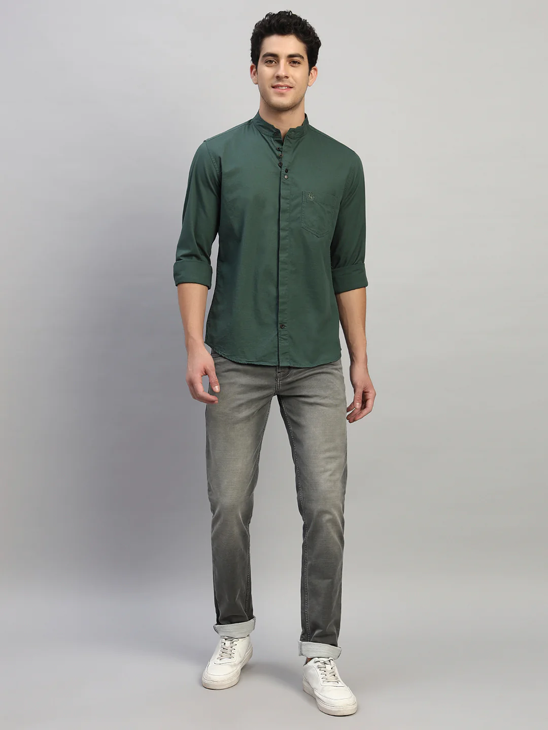 Casual Shirt for Men | Breathable & Soft with Color Fastness Regular Fit Spread Collar Neck Cotton Fabric Solid Pattern - Image 6