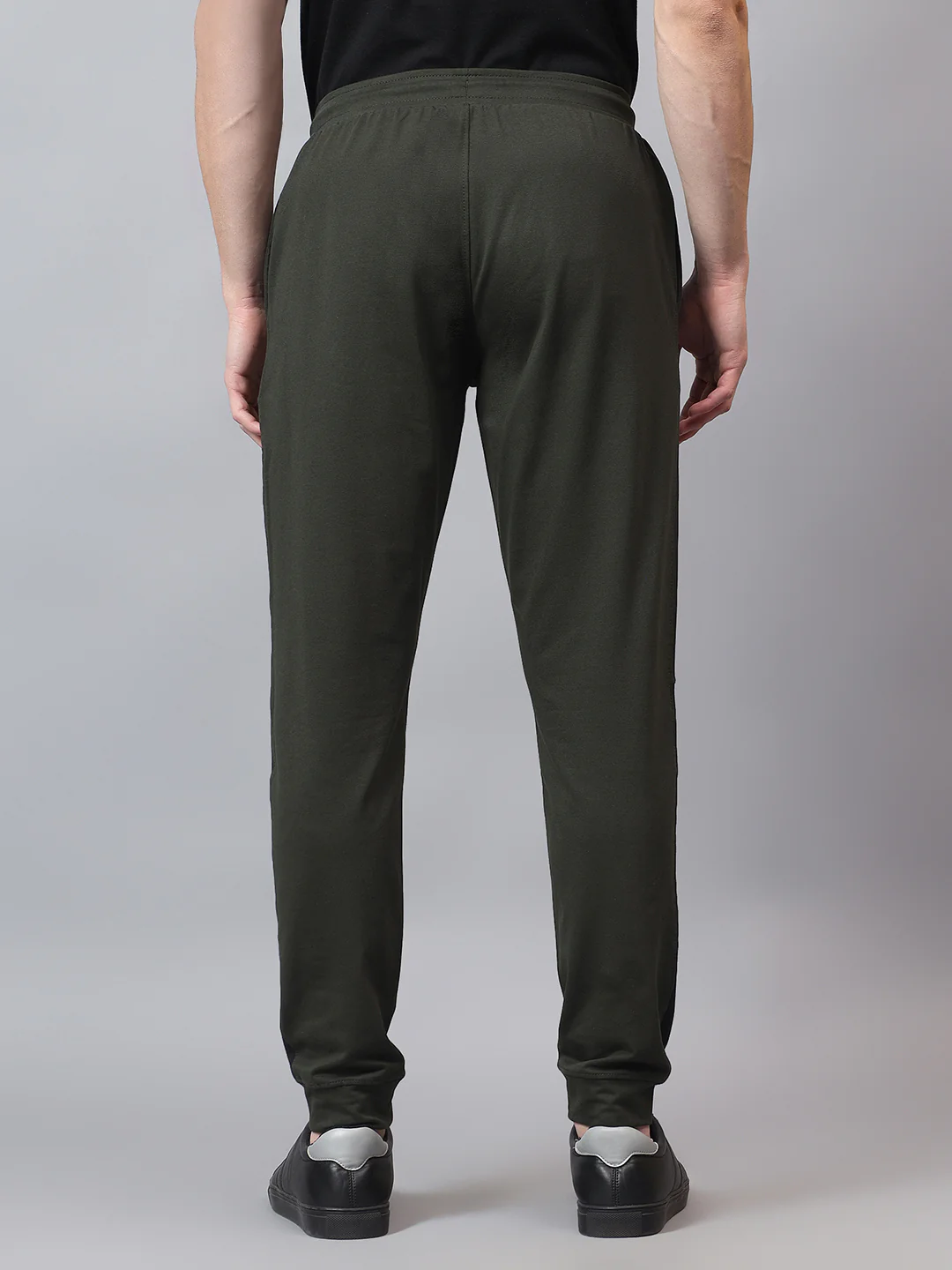 Men's Olive Solid Track Pant - Image 4