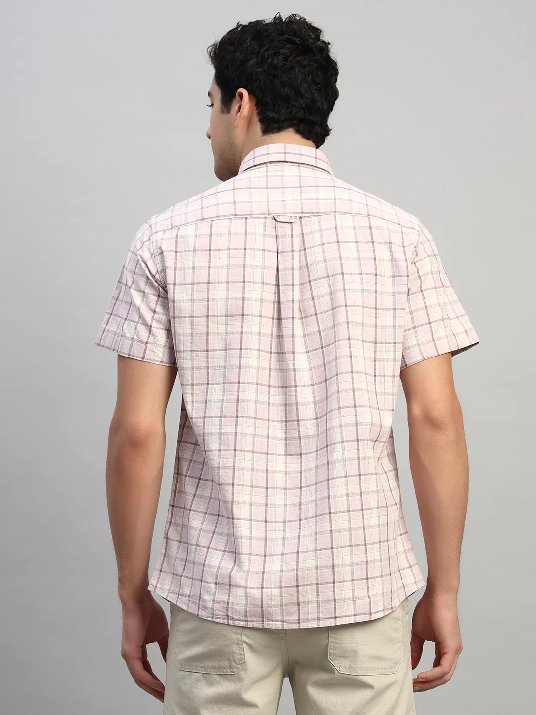 Casual Shirt for Men | Breathable & Soft with Color Fastness Regular Fit Spread Collar Neck Cotton Fabric Checkered Pattern - Image 2