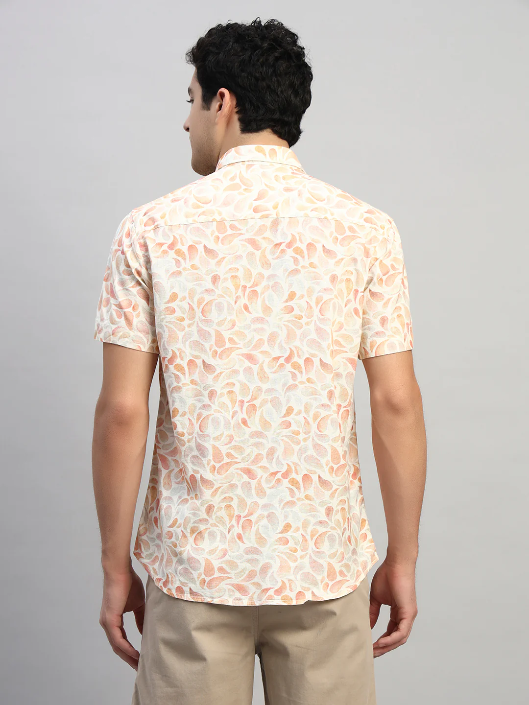 Casual Shirt for Men | Breathable & Soft with Color Fastness Regular Fit Spread Collar Neck Cotton Fabric Printed Pattern - Image 2
