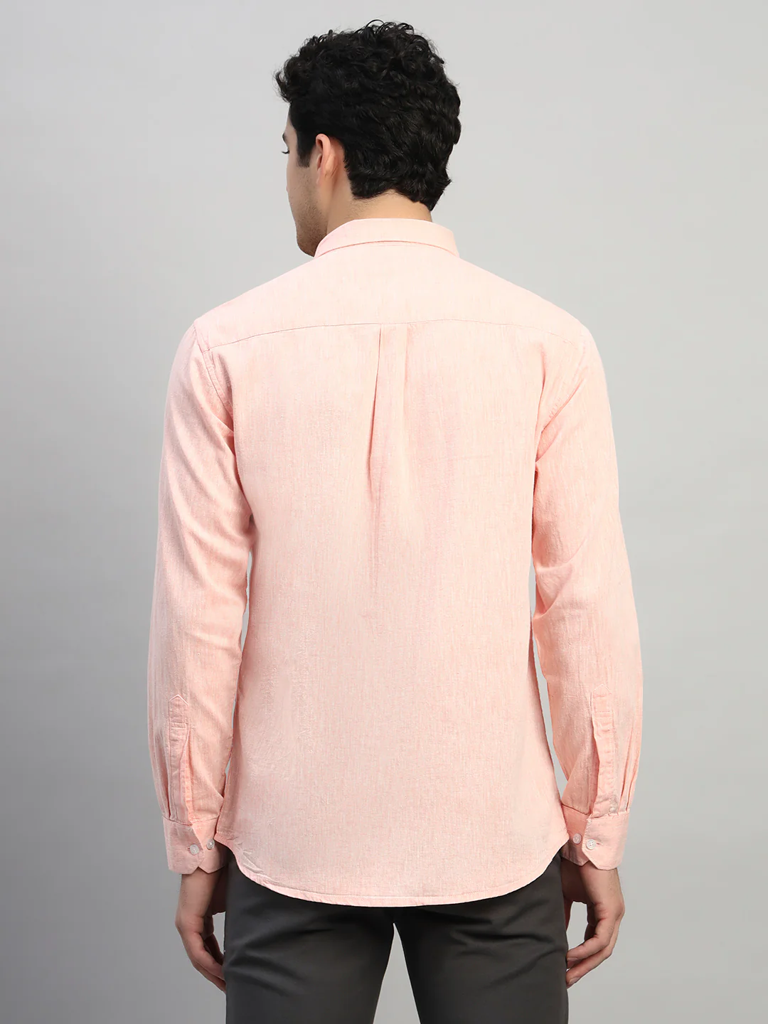 Casual Shirt for Men | Breathable & Soft with Color Fastness Regular Fit Spread Collar Neck Cotton Fabric Self Design Pattern - Image 2