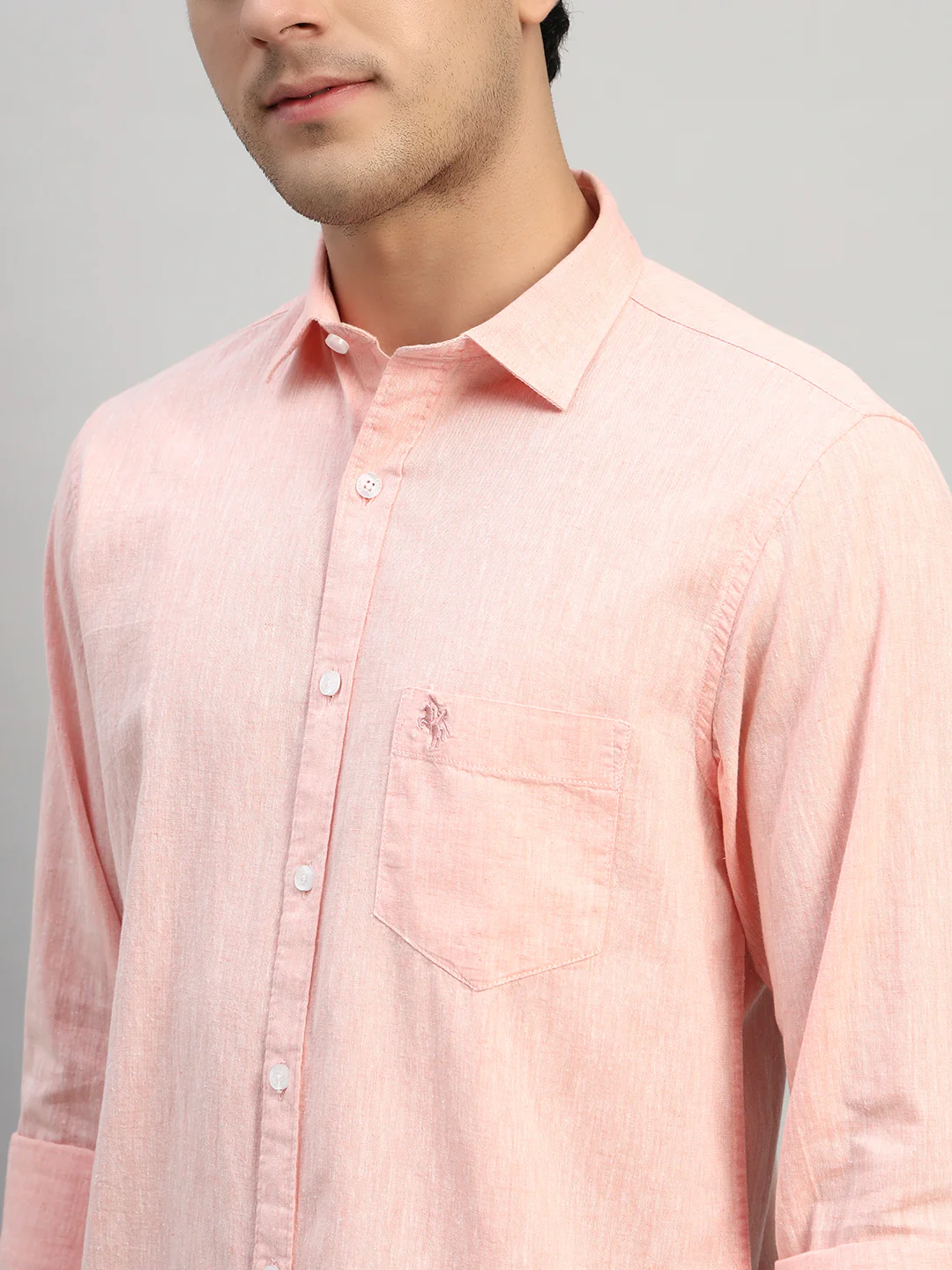 Casual Shirt for Men | Breathable & Soft with Color Fastness Regular Fit Spread Collar Neck Cotton Fabric Self Design Pattern - Image 7