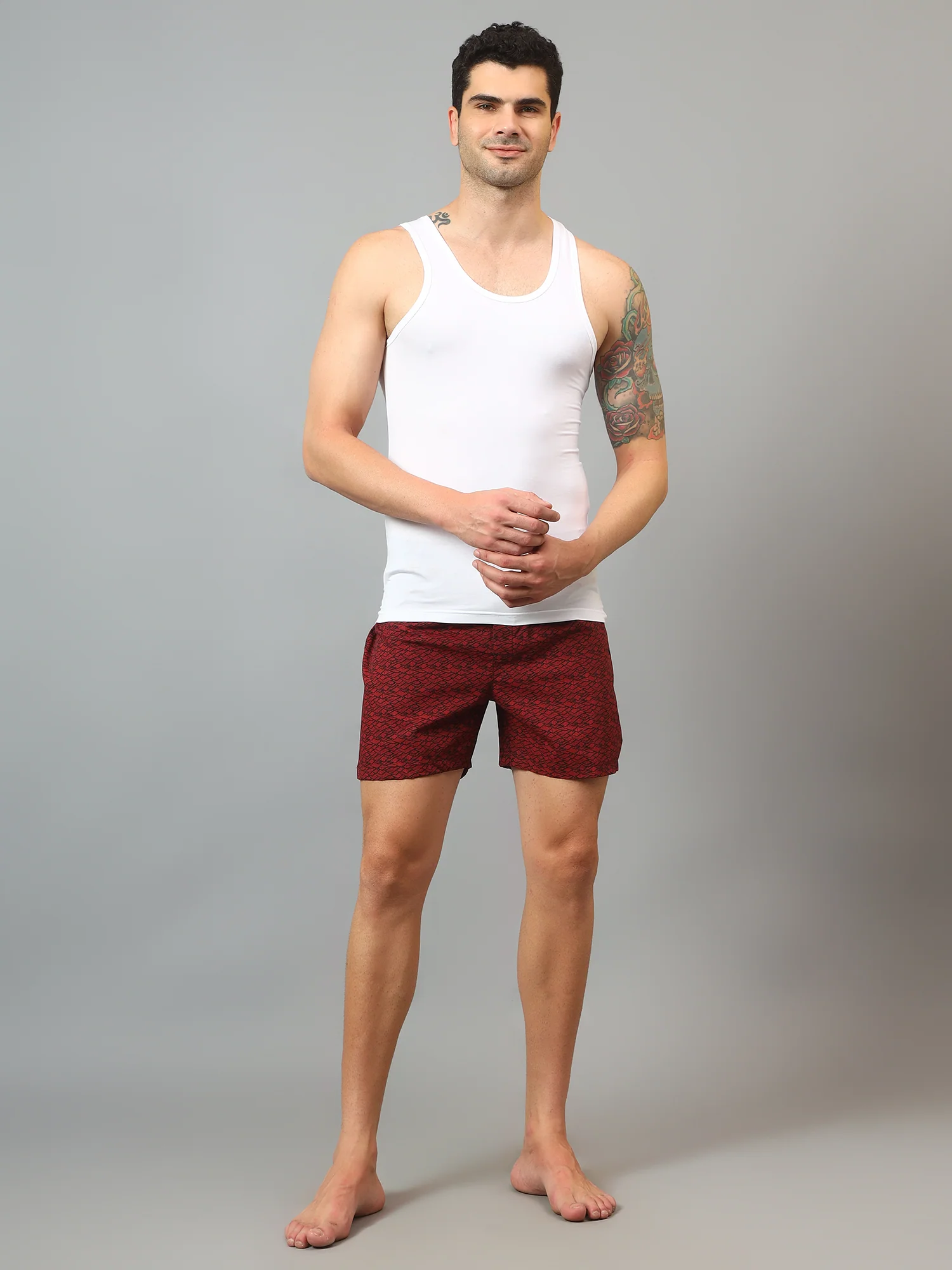 Men's Pack of 1 White U Neck Vest - Image 5