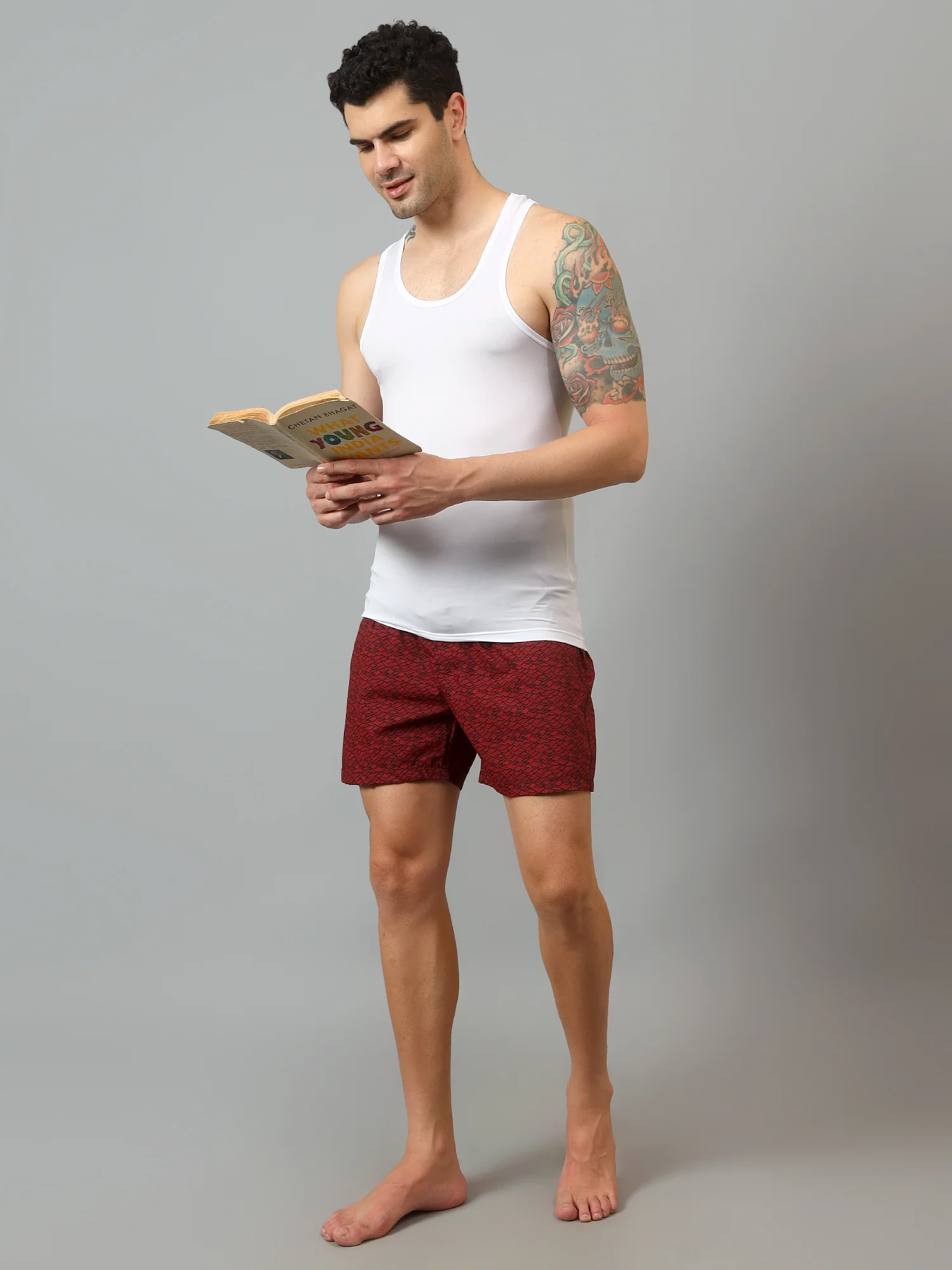 Men's Pack of 1 White U Neck Vest - Image 6