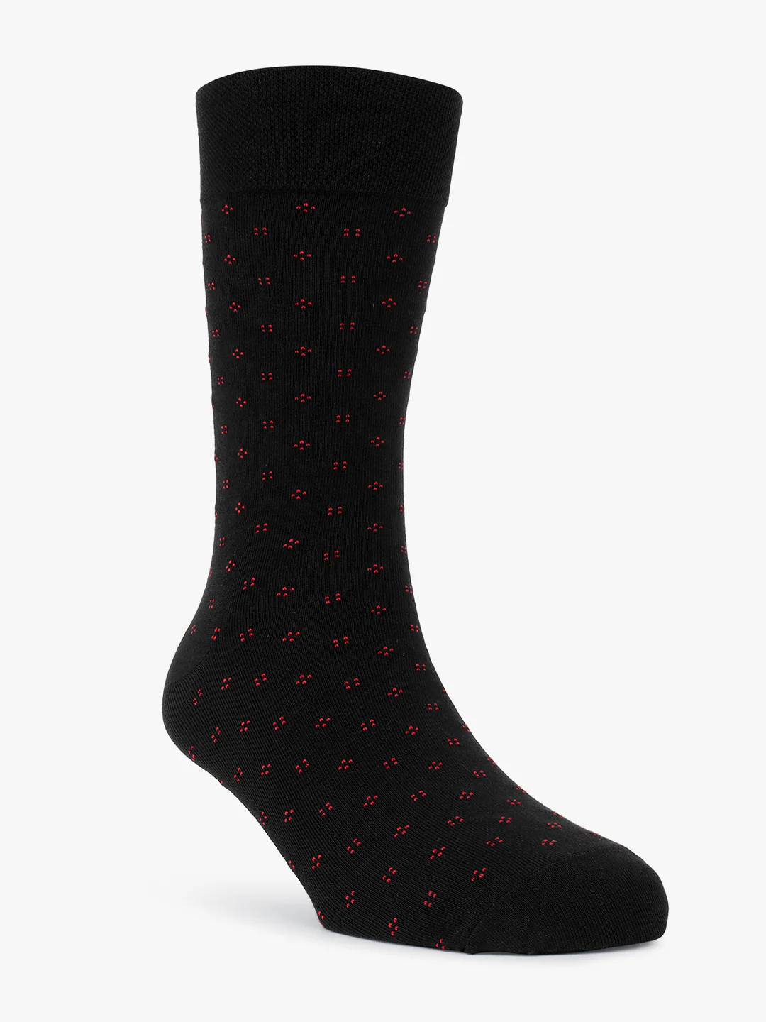 Men's Pack Of 5 Black Crew Length Printed Casual Socks - Image 3