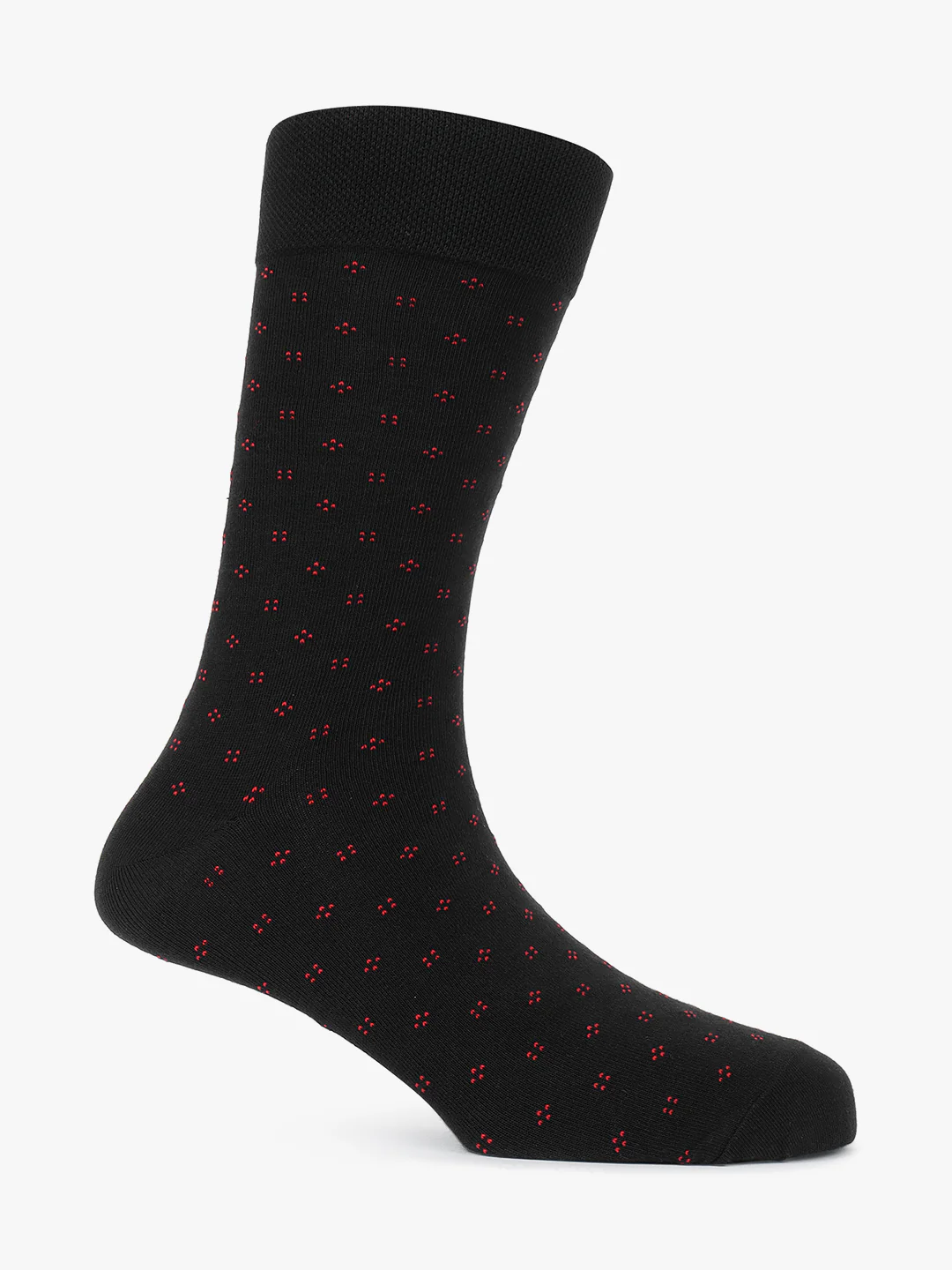 Men's Pack Of 5 Black Crew Length Printed Casual Socks - Image 4