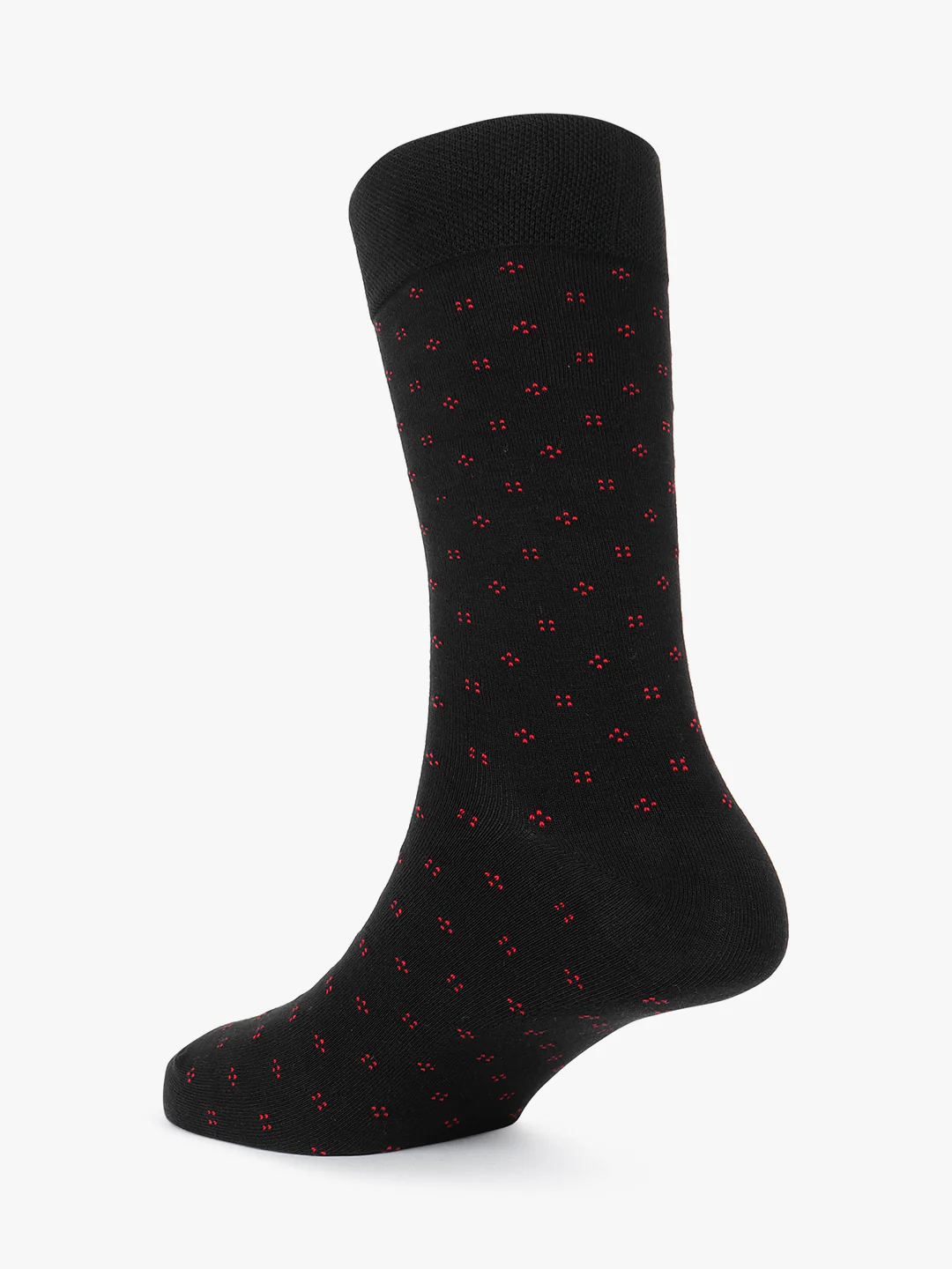 Men's Pack Of 5 Black Crew Length Printed Casual Socks - Image 6