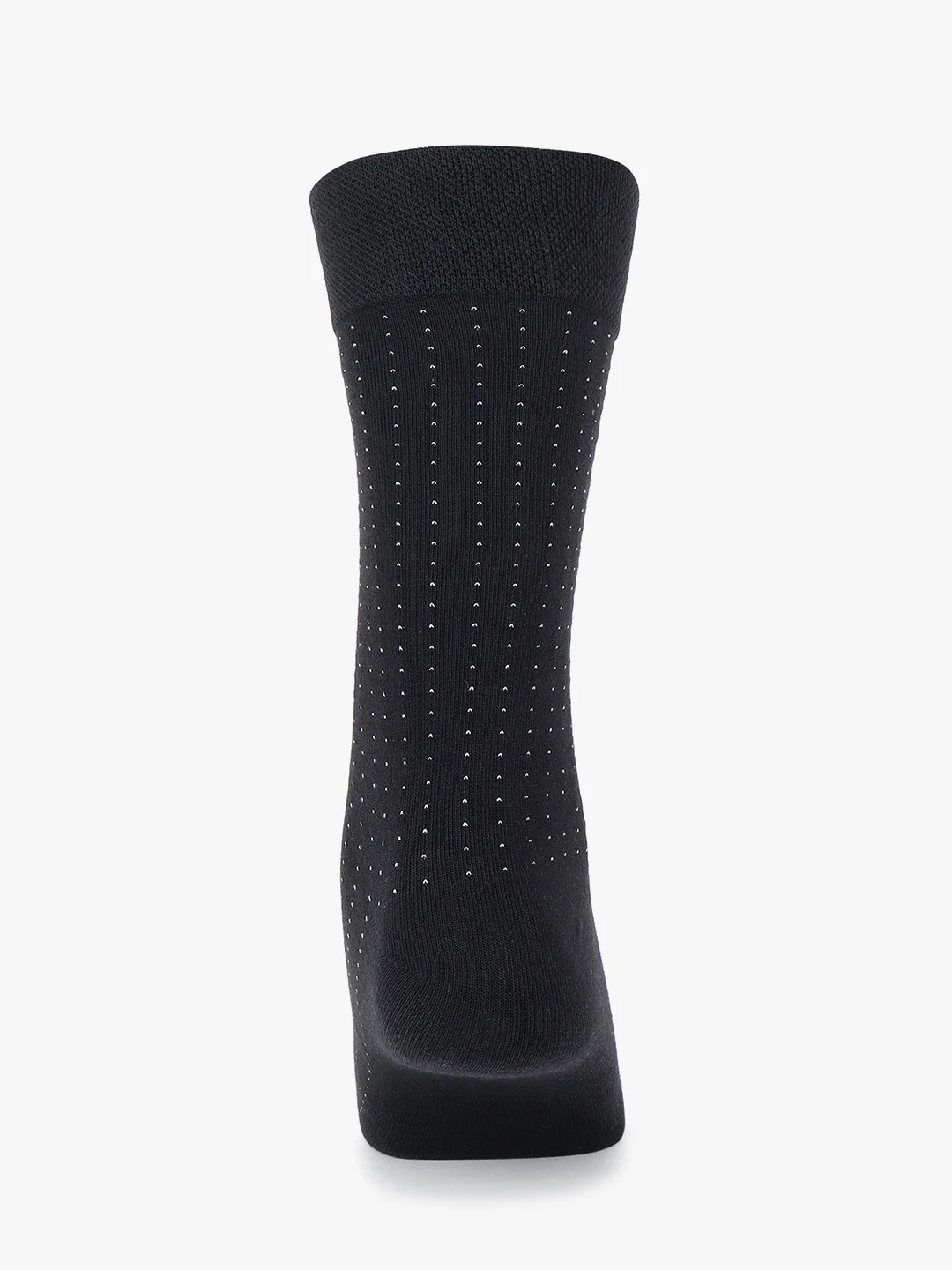 Men's Pack Of 5 Black Crew Length Printed Casual Socks - Image 3
