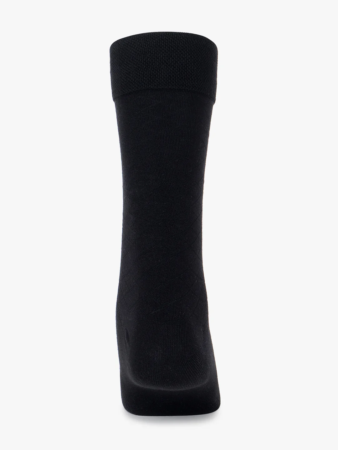 Men's Pack Of 5 Black Crew Length Solid Casual Socks - Image 5