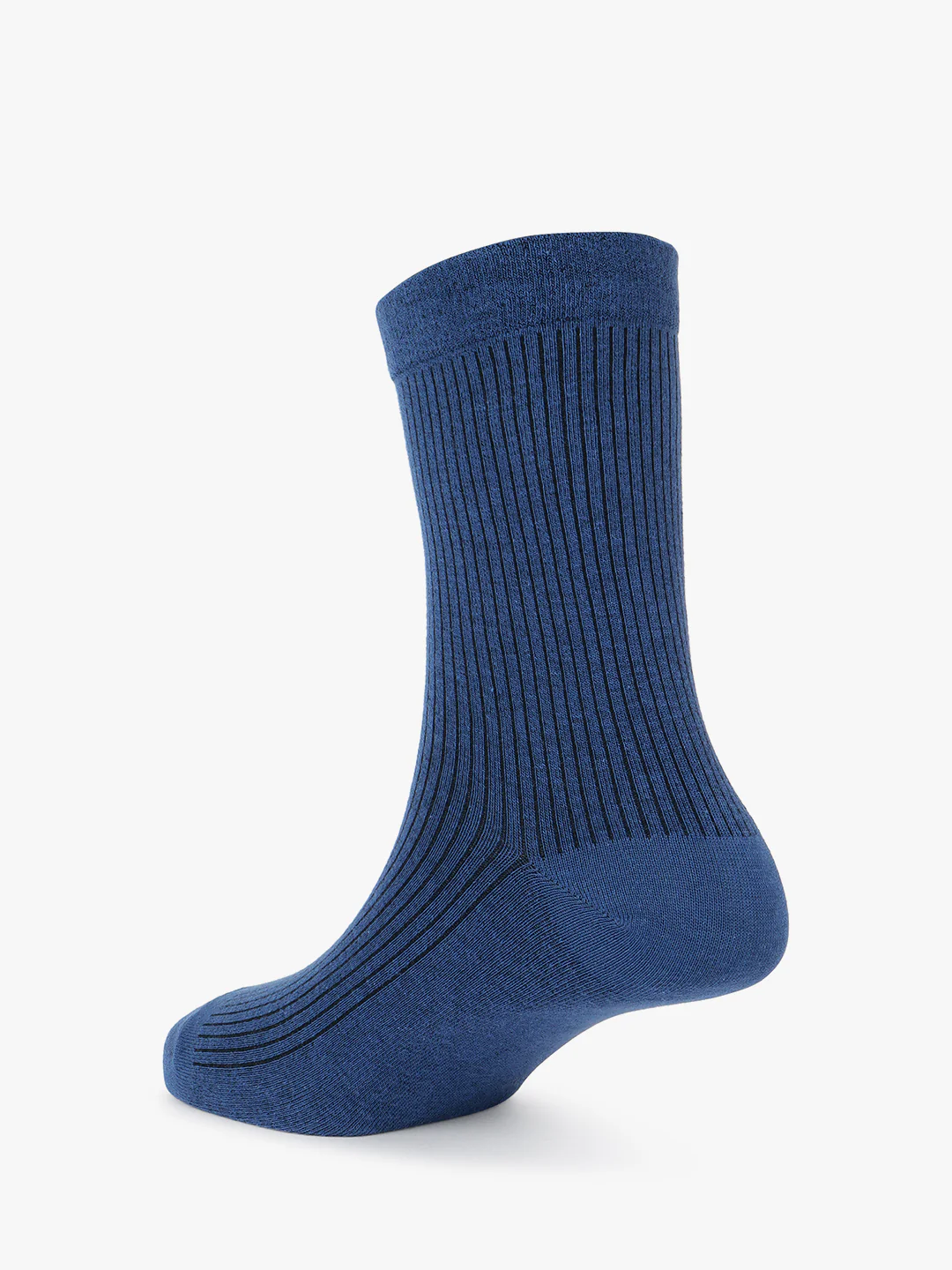 Men's Pack Of 5 Blue Crew Length Stripes Casual Socks - Image 6