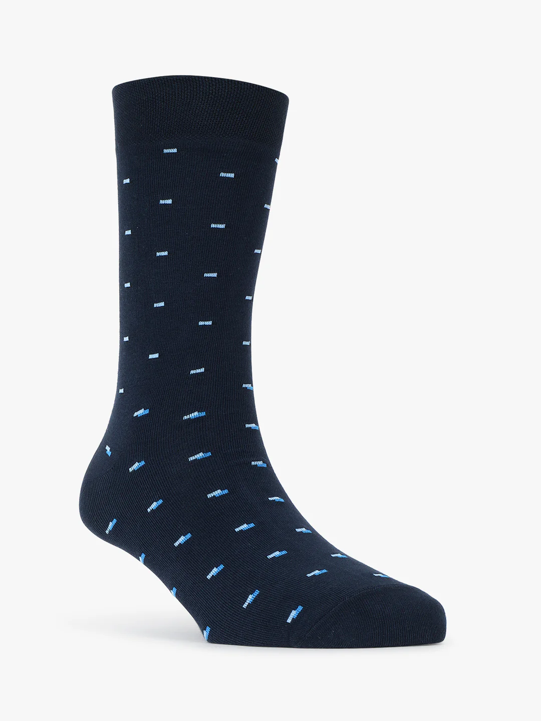 Men's Pack Of 5 Navy Blue Crew Length Printed Casual Socks - Image 3