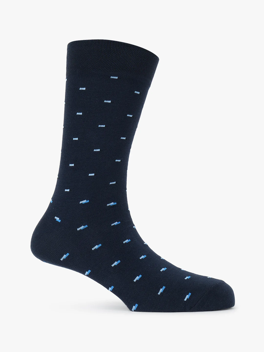 Men's Pack Of 5 Navy Blue Crew Length Printed Casual Socks - Image 4
