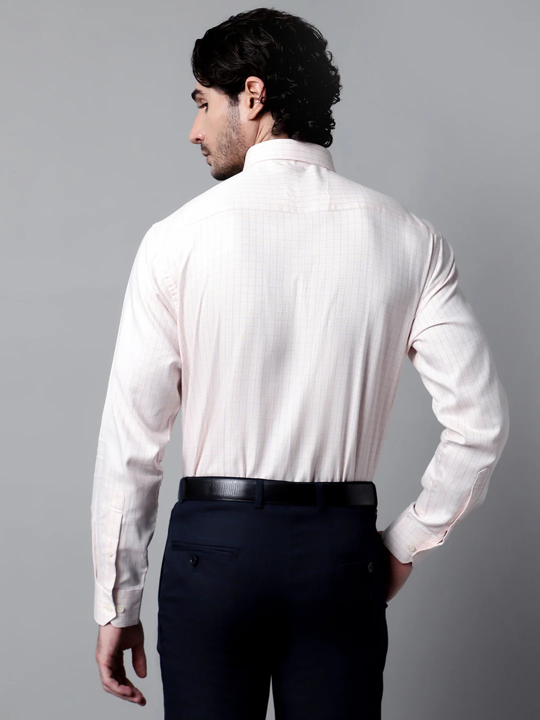 Formal Shirt for Men l Breathable & Soft with Color Fastness Regular Fit Spread Collar Neck Cotton Fabric Checkered Pattern - Image 2