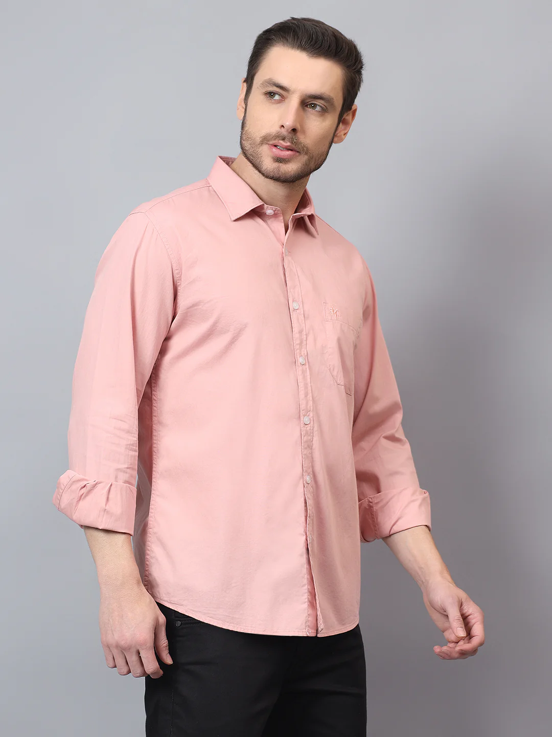 Casual Shirt for Men | Breathable & Soft with Color Fastness Regular Fit Spread Collar Neck Cotton Fabric Solid Pattern - Image 4