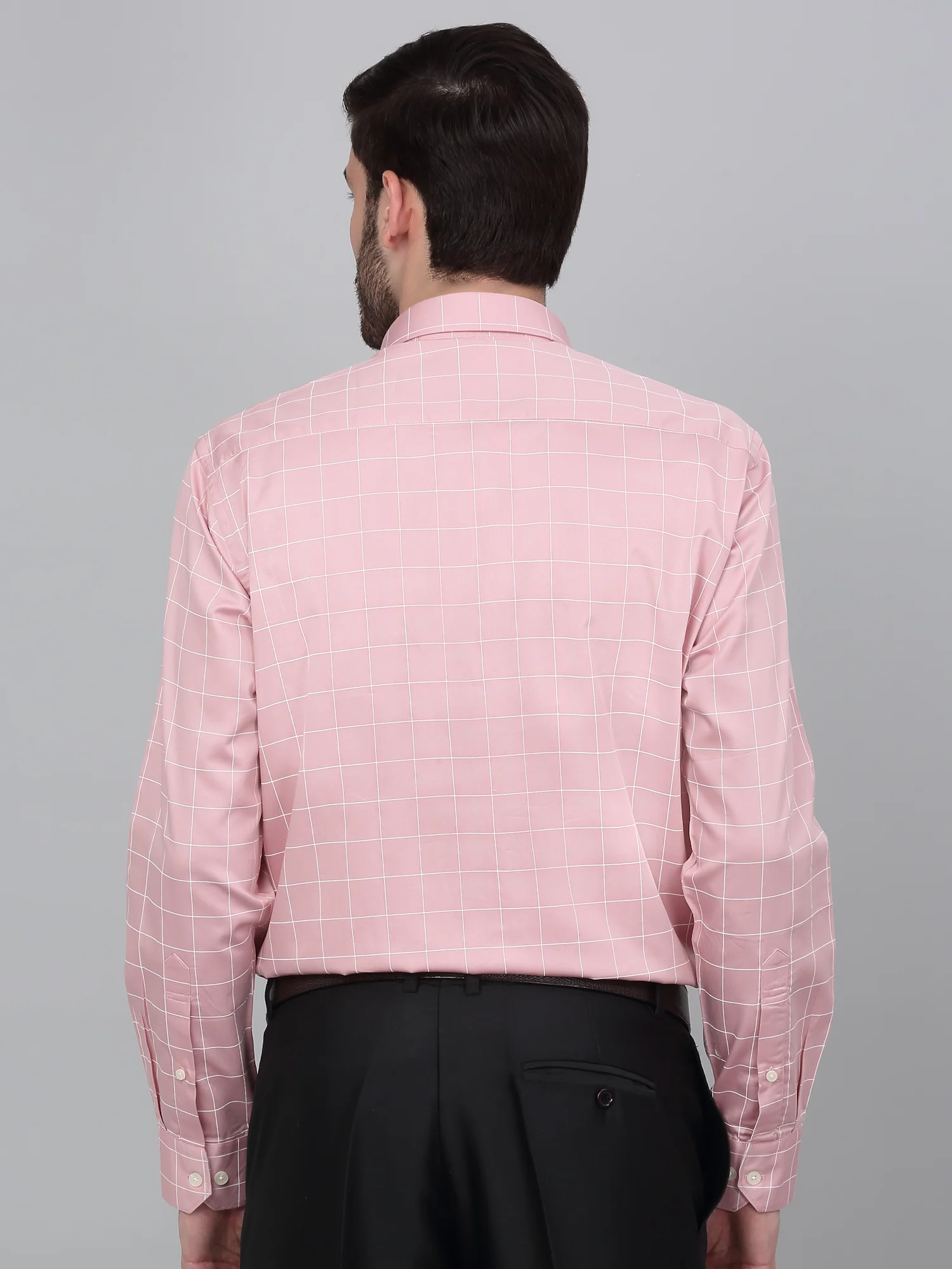 Formal Shirt for Men l Breathable & Soft with Color Fastness Regular Fit Spread Collar Neck Cotton Fabric Checkered Pattern - Image 2