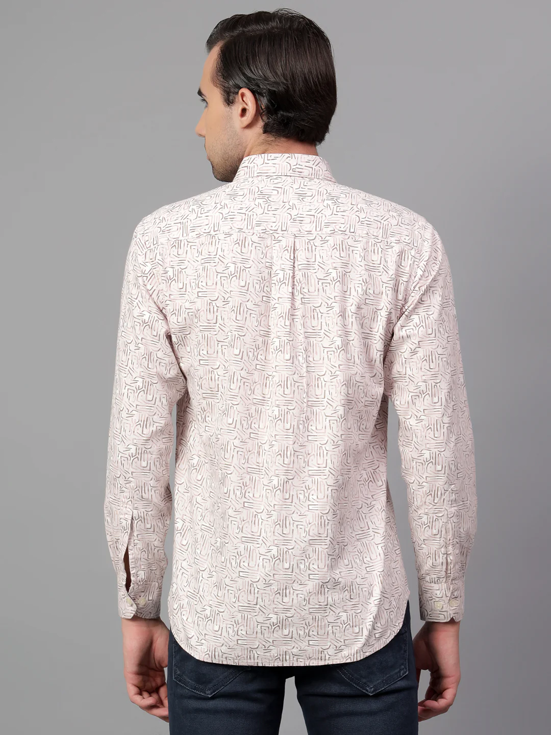 Casual Shirt for Men | Breathable & Soft with Color Fastness Regular Fit Spread Collar Neck Cotton Fabric Printed Pattern - Image 2