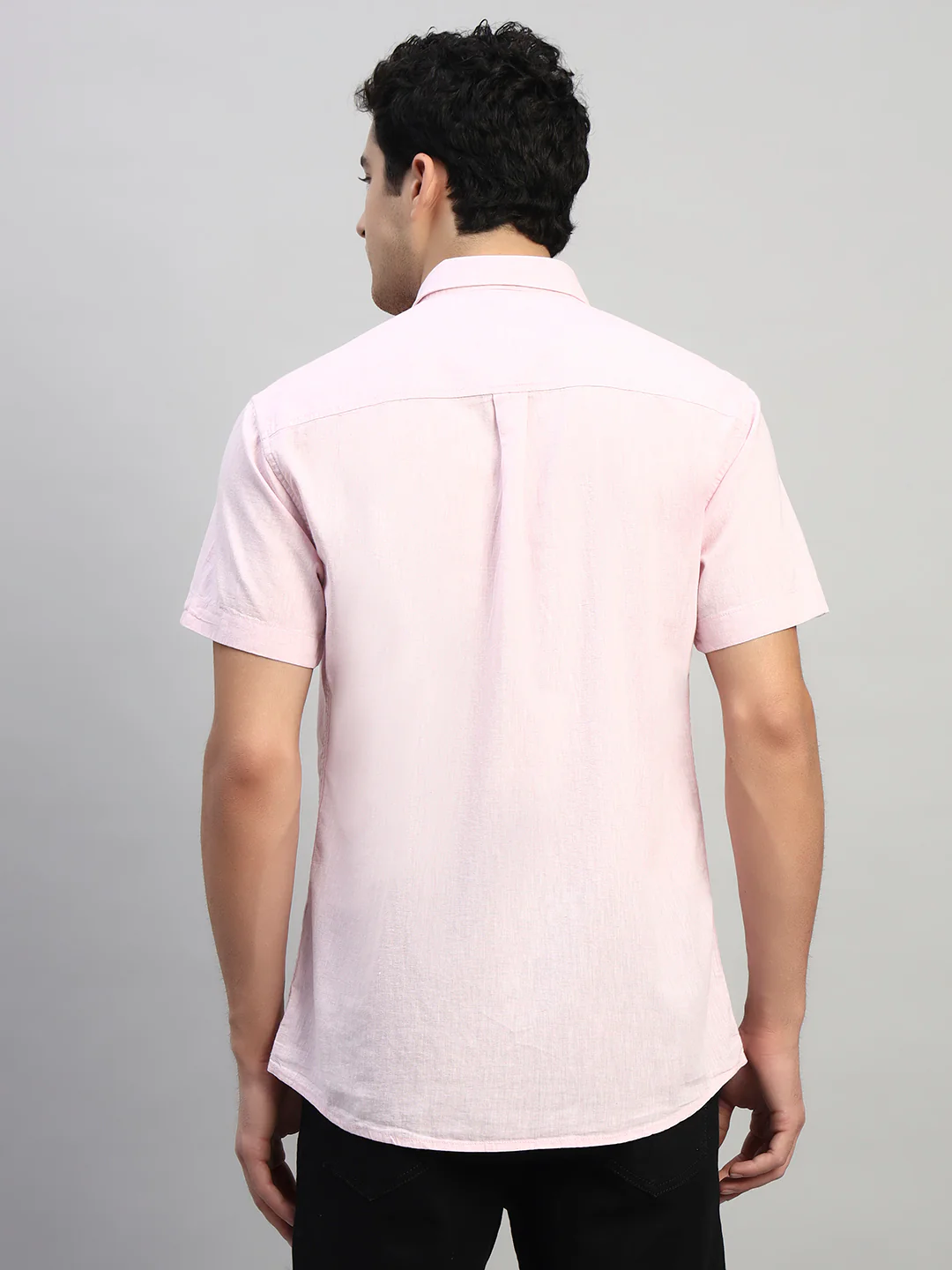Casual Shirt for Men | Breathable & Soft with Color Fastness Regular Fit Spread Collar Neck Cotton Fabric Solid Pattern - Image 2