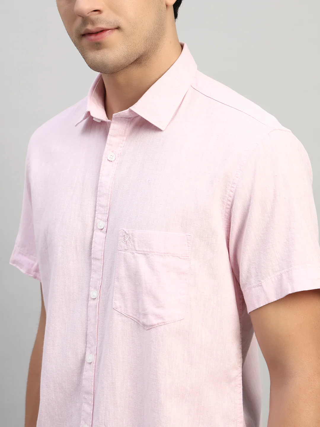 Casual Shirt for Men | Breathable & Soft with Color Fastness Regular Fit Spread Collar Neck Cotton Fabric Solid Pattern - Image 7