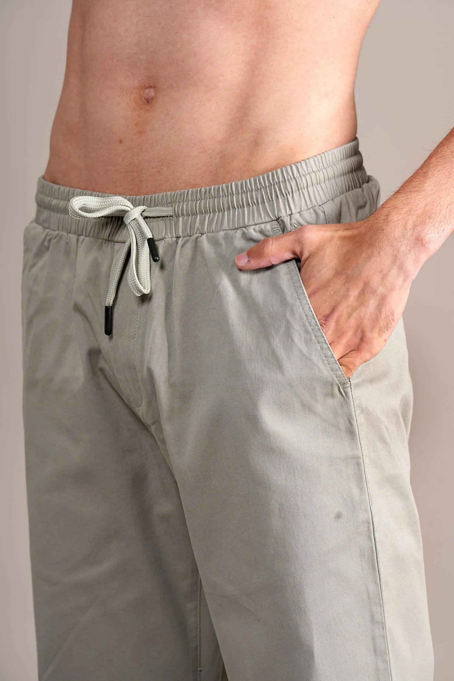 Casual Trouser for Men | Breathable & Soft with Color Fastness Regular Fit Cotton Blend Fabric Solid Pattern Drawstring Closure - Image 6