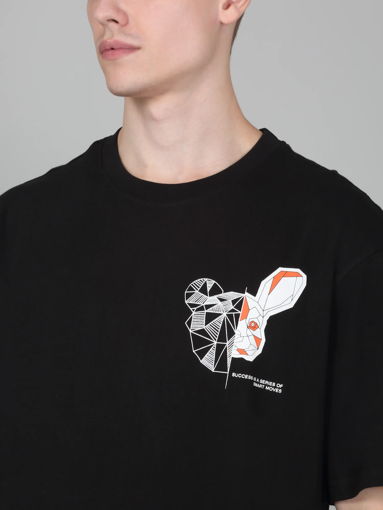 T-Shirt for Men | Breathable & Soft with Color Fastness Regular Fit Round Neck Poly Cotton Fabric Printed Pattern - Image 5