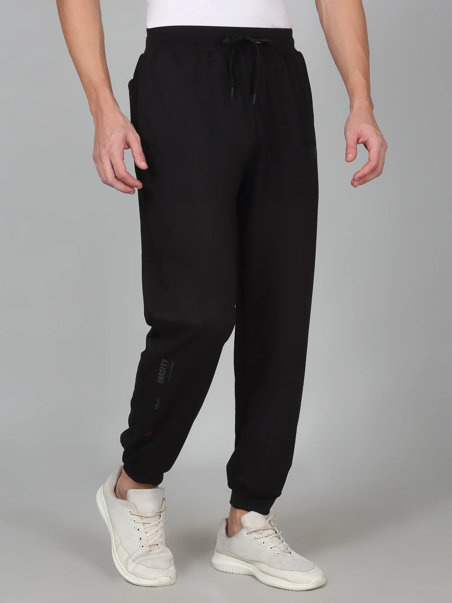 Men's Printed Black Regular Fit Casual Track Pant - Image 4
