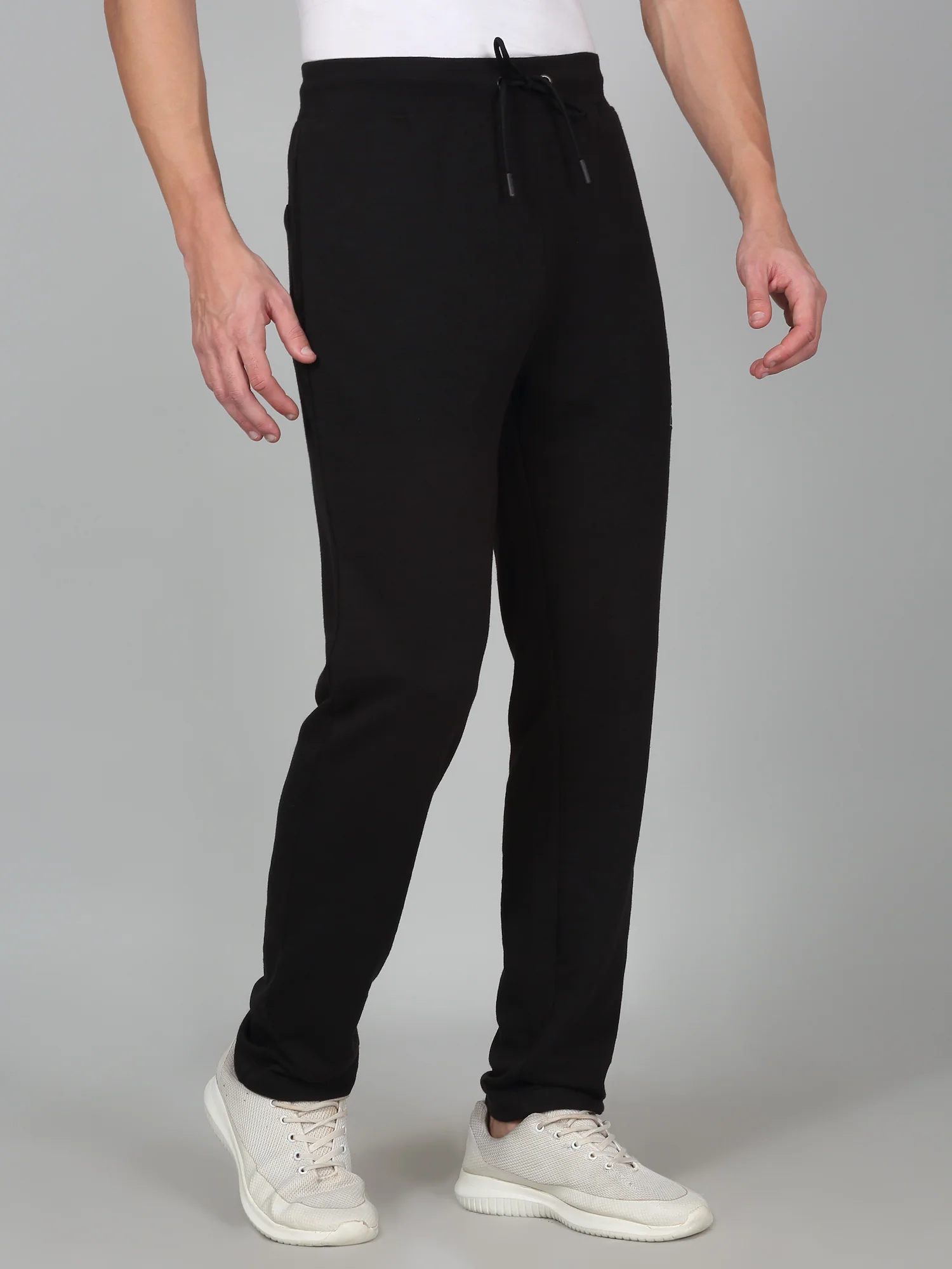 Men's Printed Black Regular Fit Casual Track Pant - Image 4