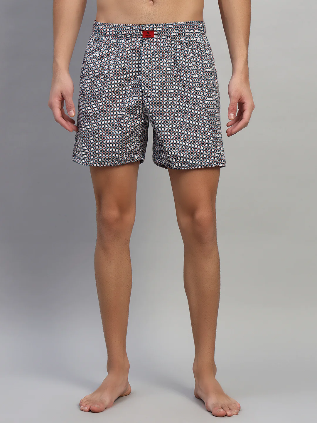 Men's Printed Blue Regular Fit Casual Boxer - Image 3