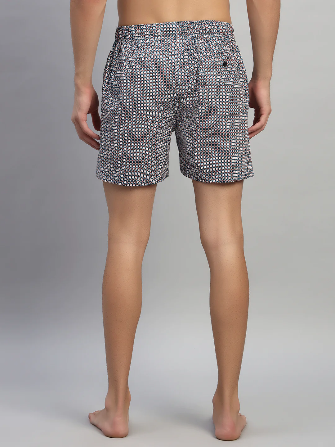 Men's Printed Blue Regular Fit Casual Boxer - Image 5