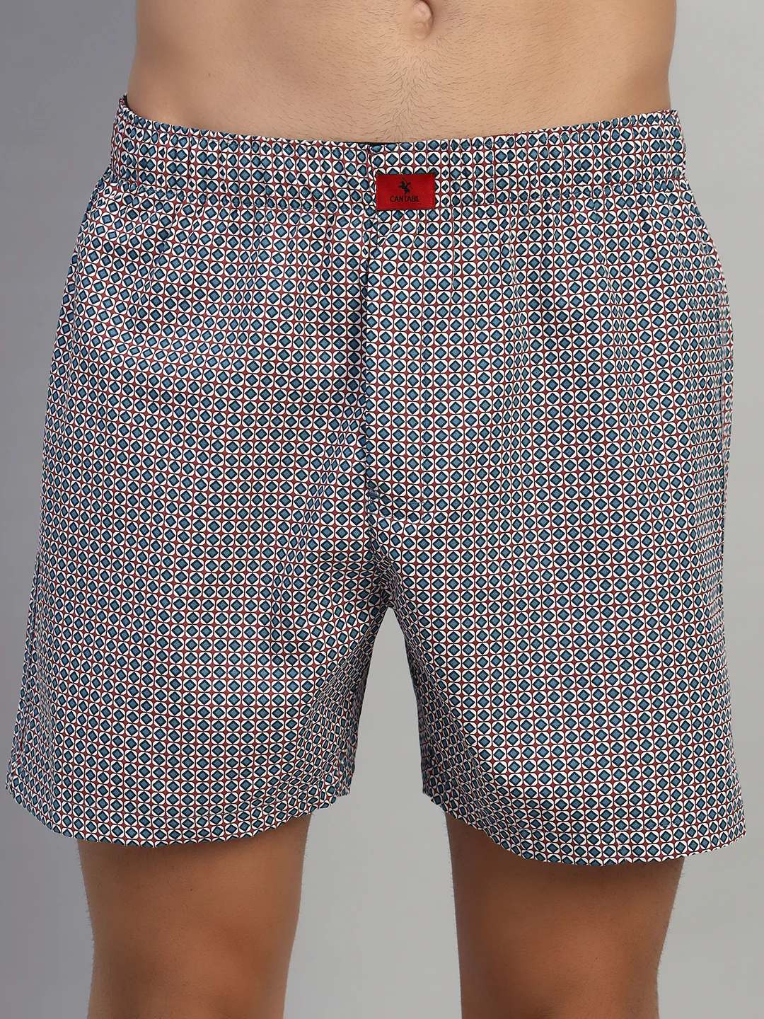 Men's Printed Blue Regular Fit Casual Boxer - Image 9