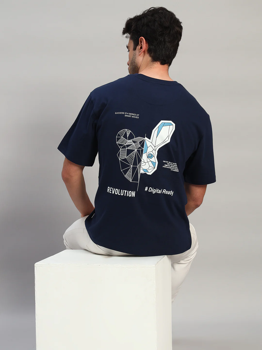 T-Shirt for Men | Breathable & Soft with Color Fastness Regular Fit Round Neck Poly Cotton Fabric Printed Pattern - Image 6