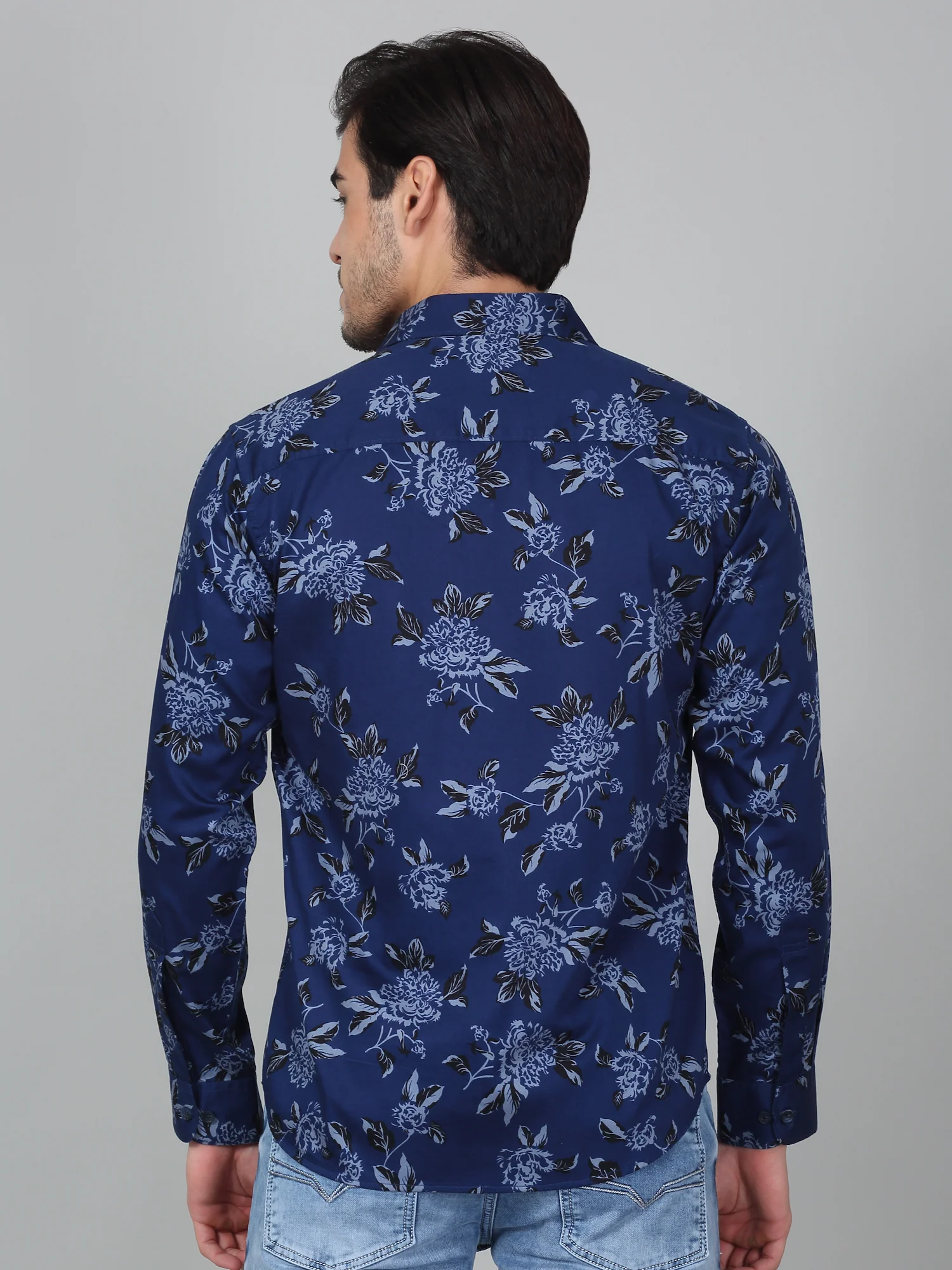 Casual Shirt for Men | Breathable & Soft with Color Fastness Regular Fit Spread Collar Neck Cotton Fabric Printed Pattern - Image 2