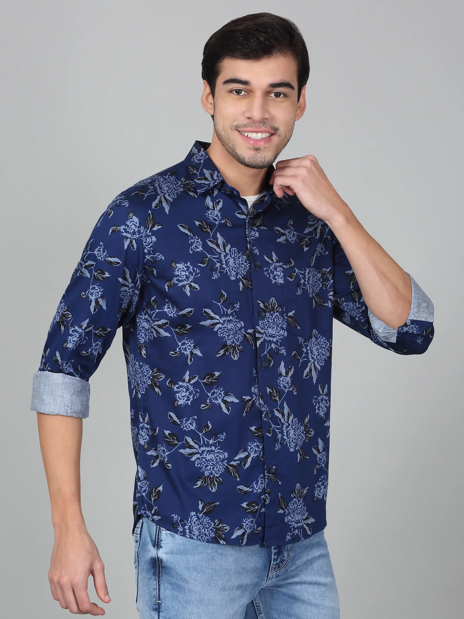 Casual Shirt for Men | Breathable & Soft with Color Fastness Regular Fit Spread Collar Neck Cotton Fabric Printed Pattern - Image 6