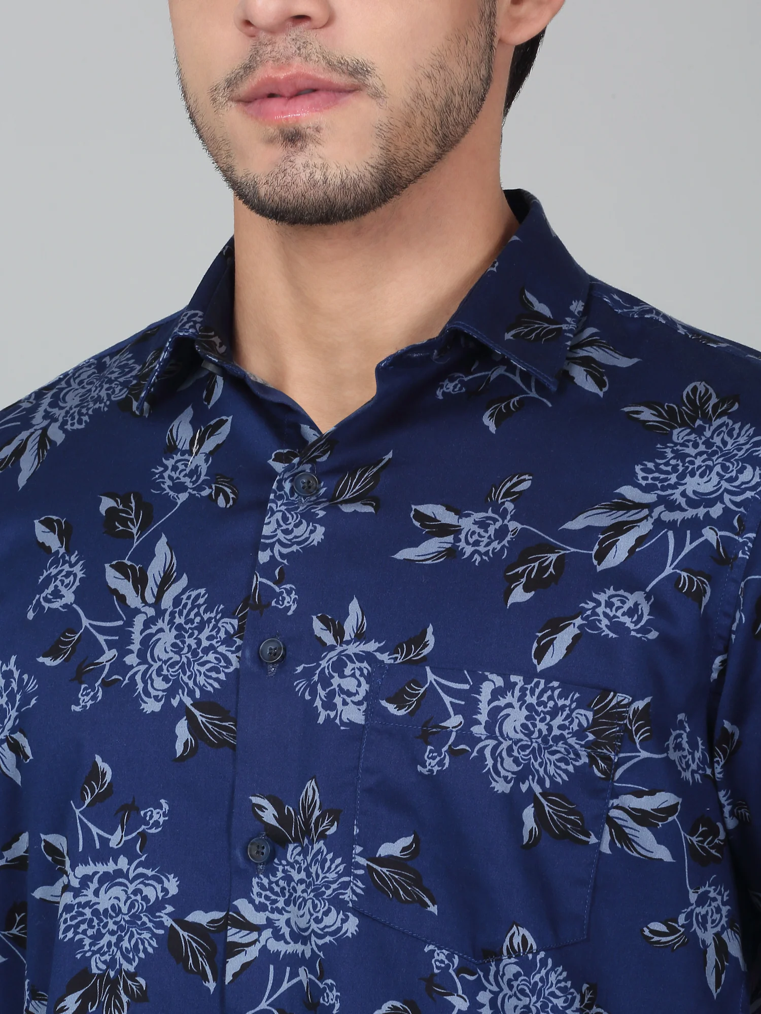 Casual Shirt for Men | Breathable & Soft with Color Fastness Regular Fit Spread Collar Neck Cotton Fabric Printed Pattern - Image 7