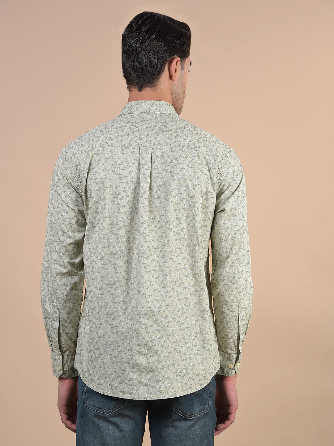 Casual Shirt for Men | Breathable & Soft with Color Fastness Regular Fit Spread Collar Neck Cotton Fabric Printed Pattern - Image 2