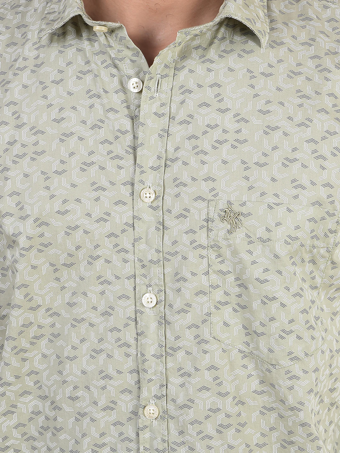 Casual Shirt for Men | Breathable & Soft with Color Fastness Regular Fit Spread Collar Neck Cotton Fabric Printed Pattern - Image 6